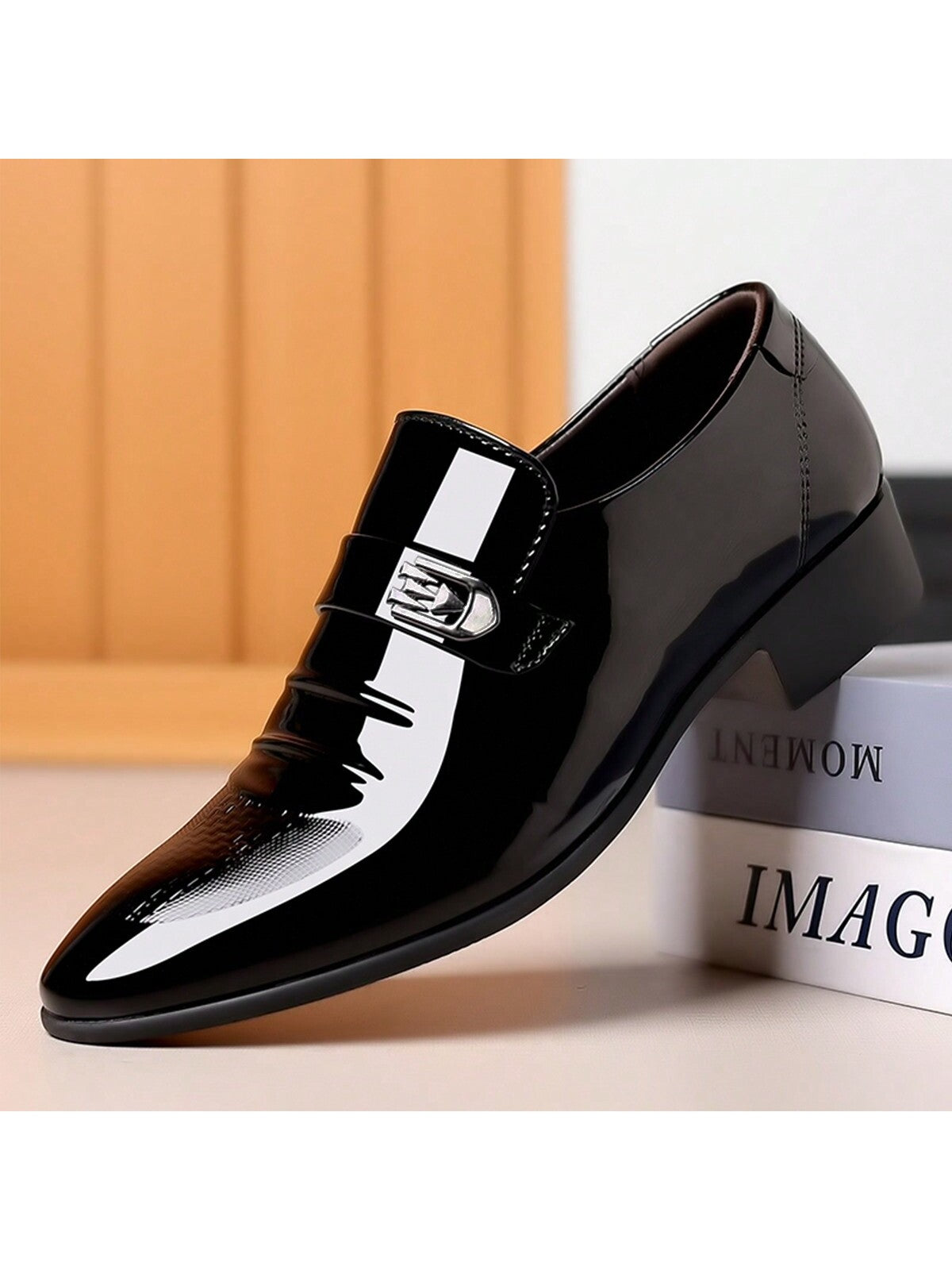 Men's Formal Business Low-cut Pu Leather Shoes, Breathable And Comfortable, Best For Weddings And Casual Settings, Available In Large Sizes