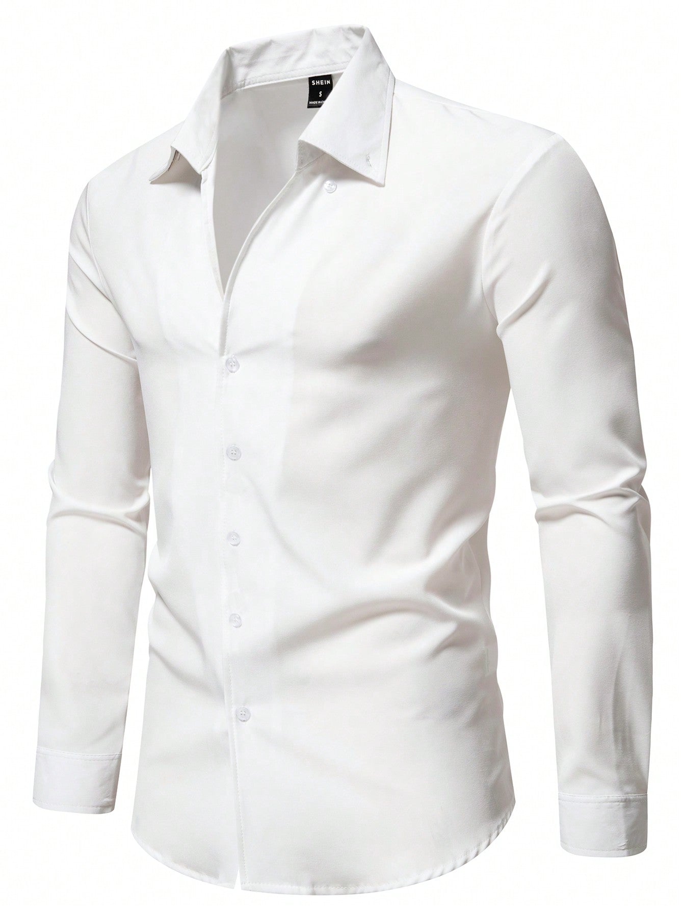 Manfinity Mode Men Solid Button Front Shirt