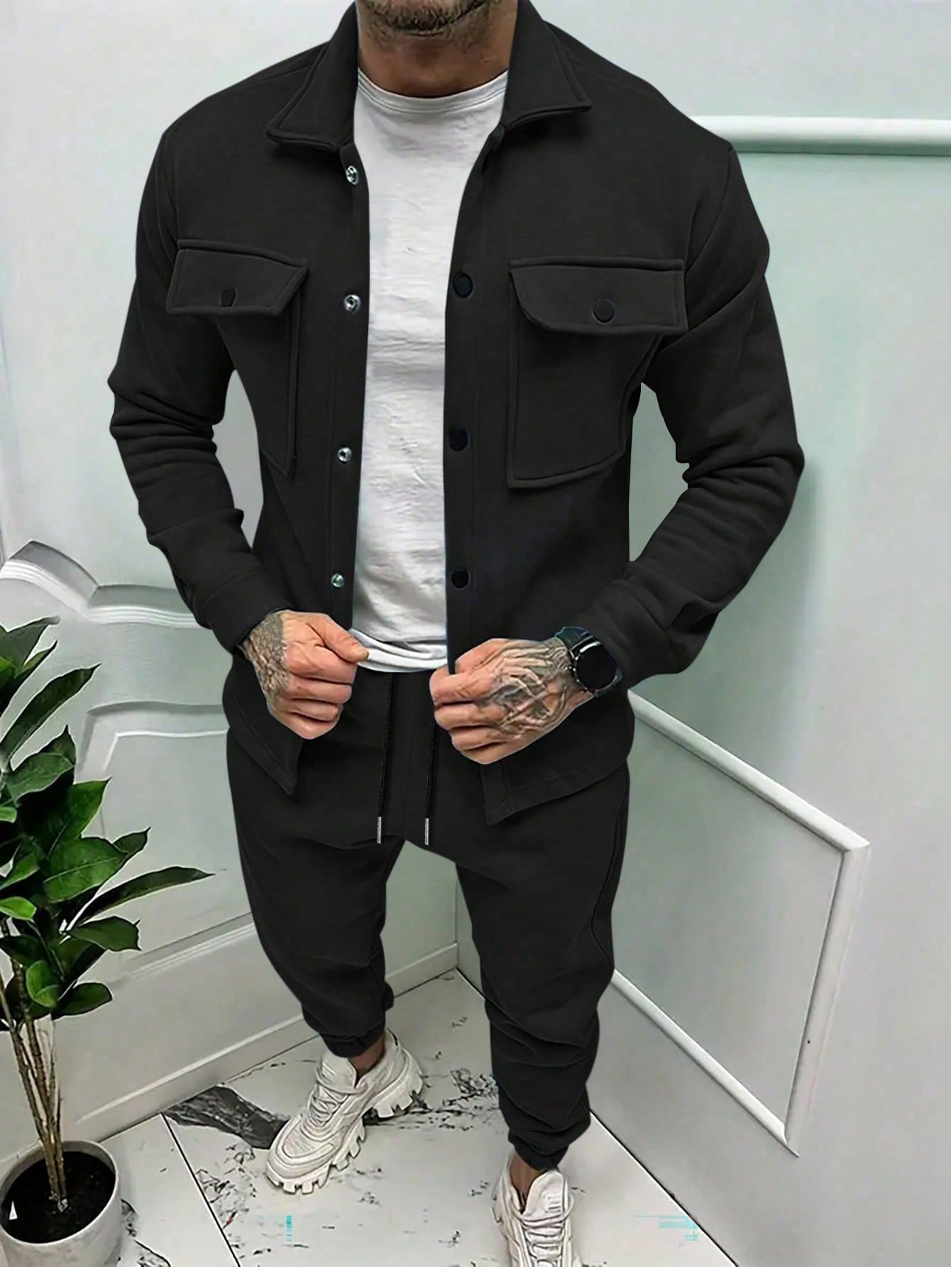 Men's Solid Color Casual Suit