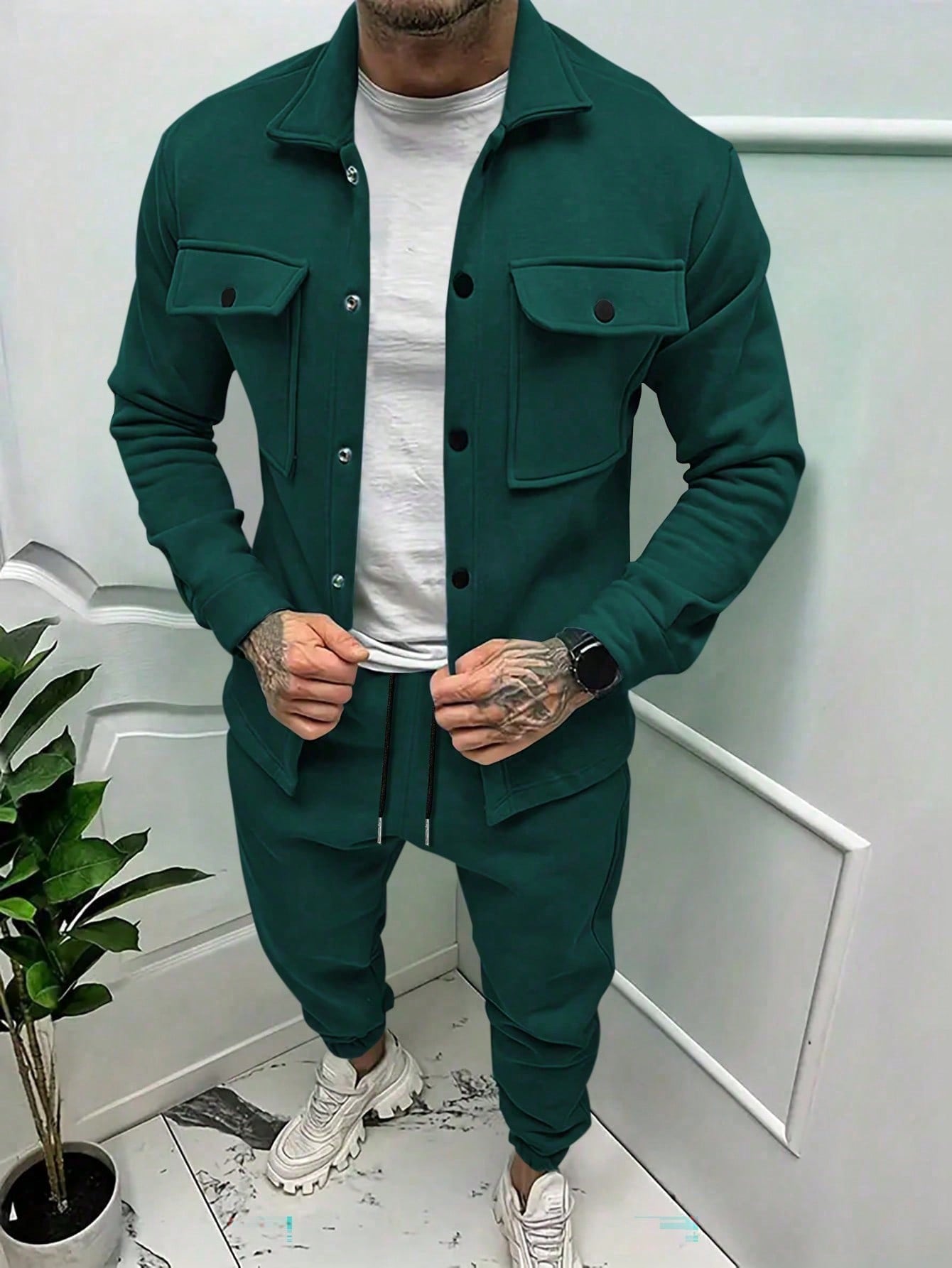 Men's Solid Color Casual Suit