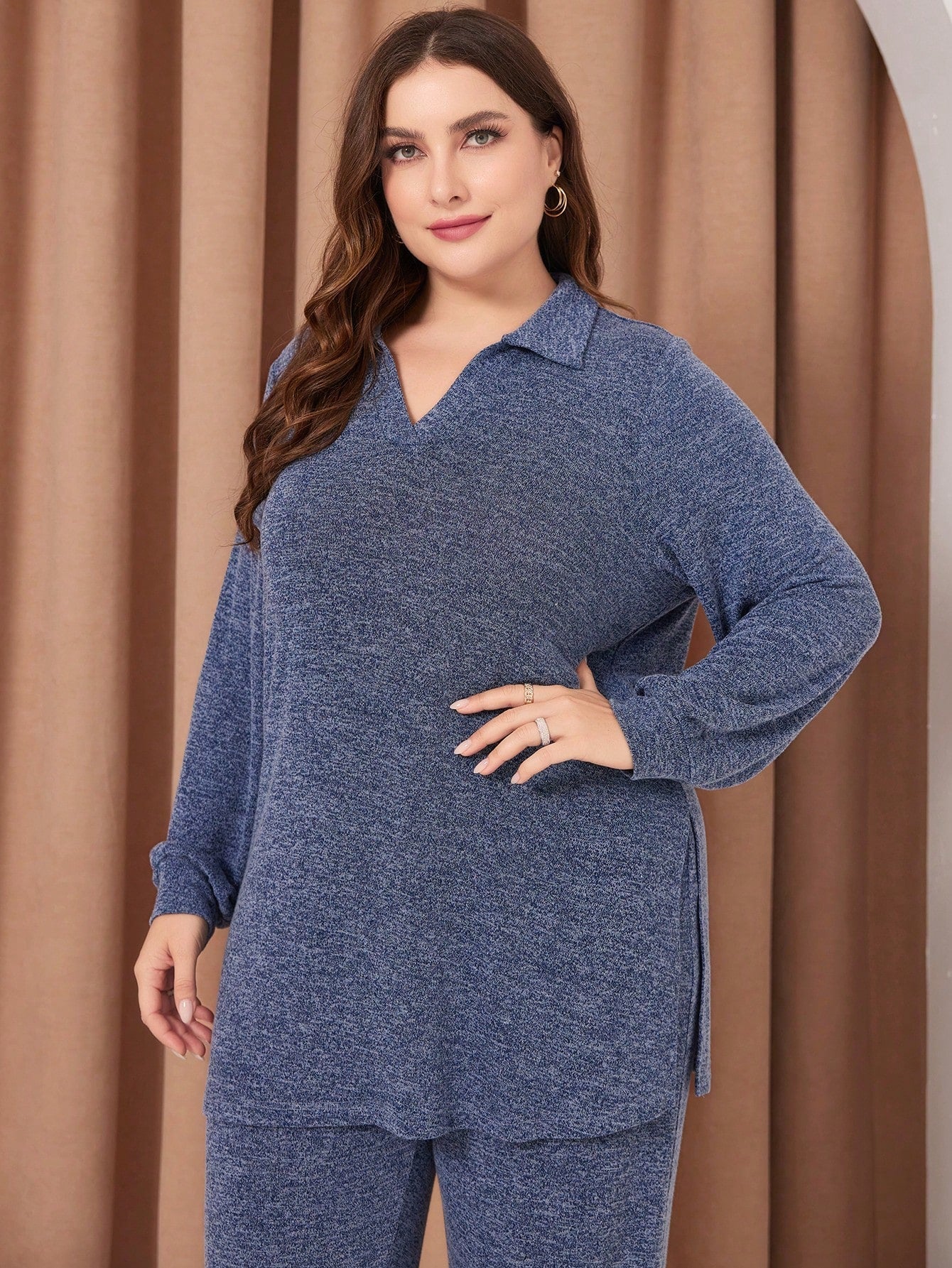 Mulvari Plus Size Loose And Casual 2-Piece Set