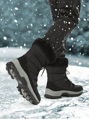 Men's Winter Snow Boots, Plus Velvet, Thick, Warm, Waterproof, -40°c, Leather & Fur Integrated, Plus Size