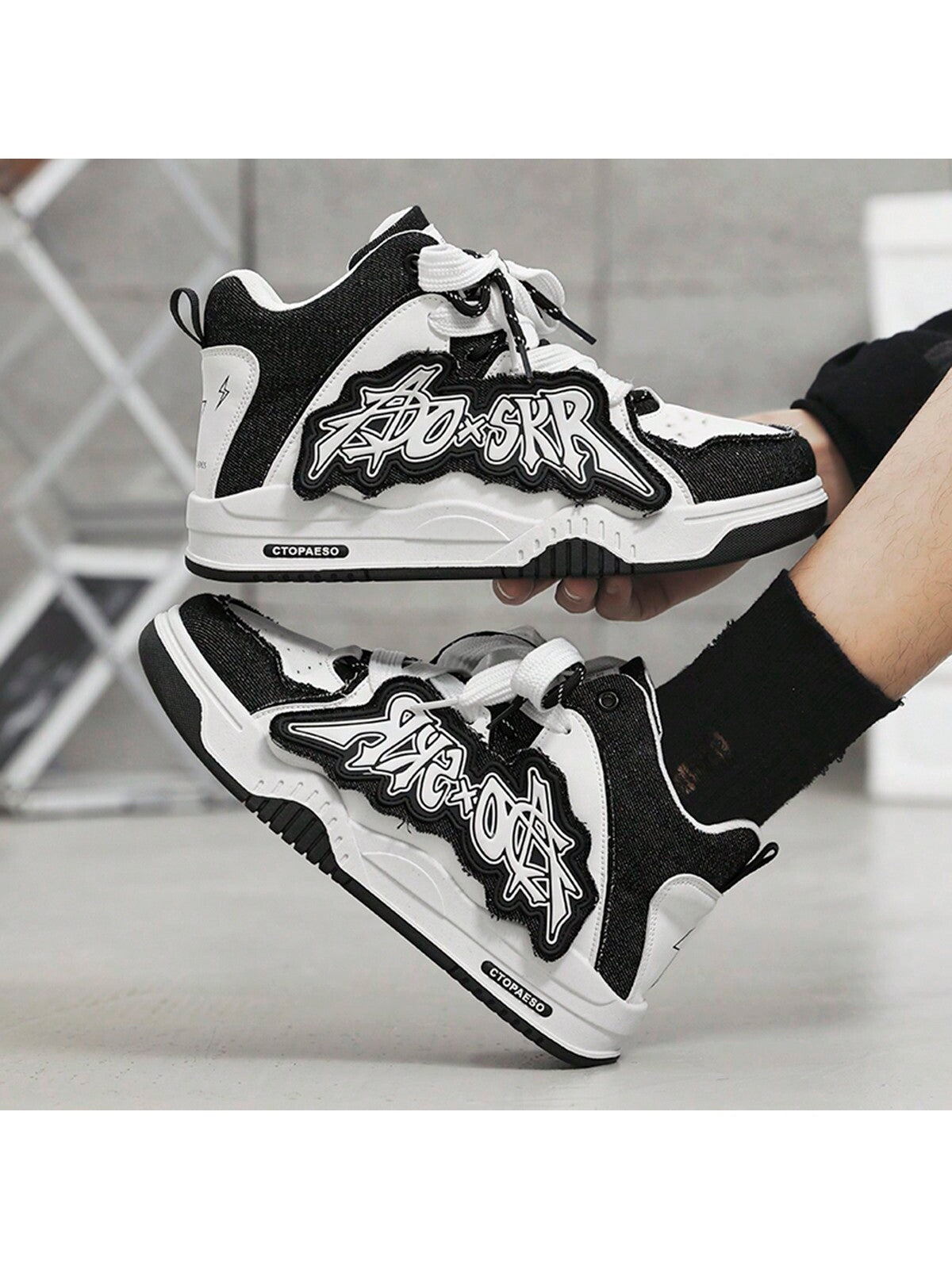 2023 New Style Men's High-top Sneakers, Casual Shoes, All-match Shoes, Student High-top Shoes, Outdoor Travel Sports Shoes