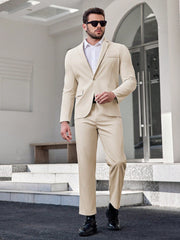 Manfinity Mode Men's Open-front Jacket Suit