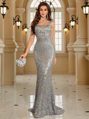 Sequin Mermaid Style Evening Party Prom Dress