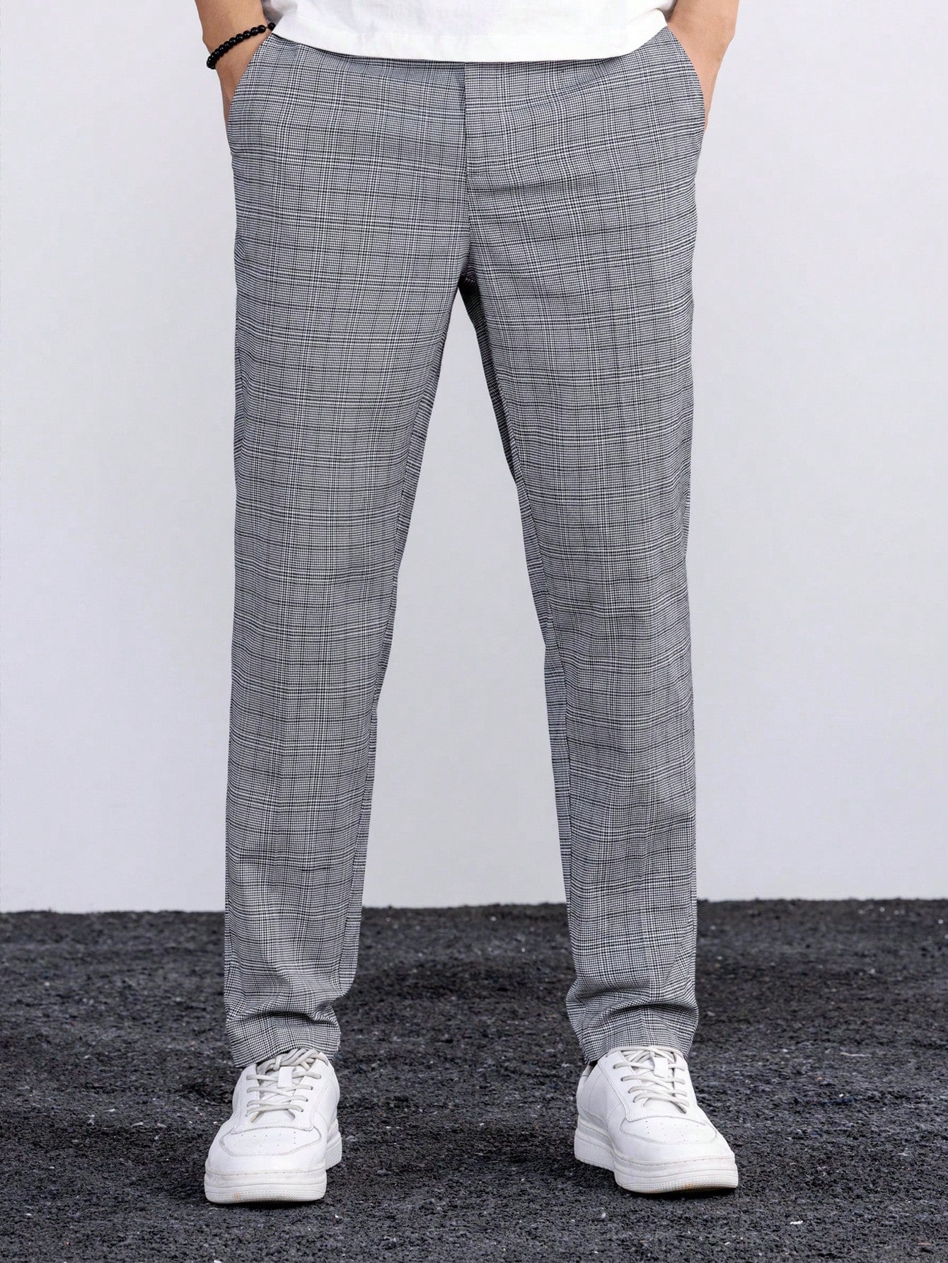 Manfinity Mode Men's Plaid Dress Pants