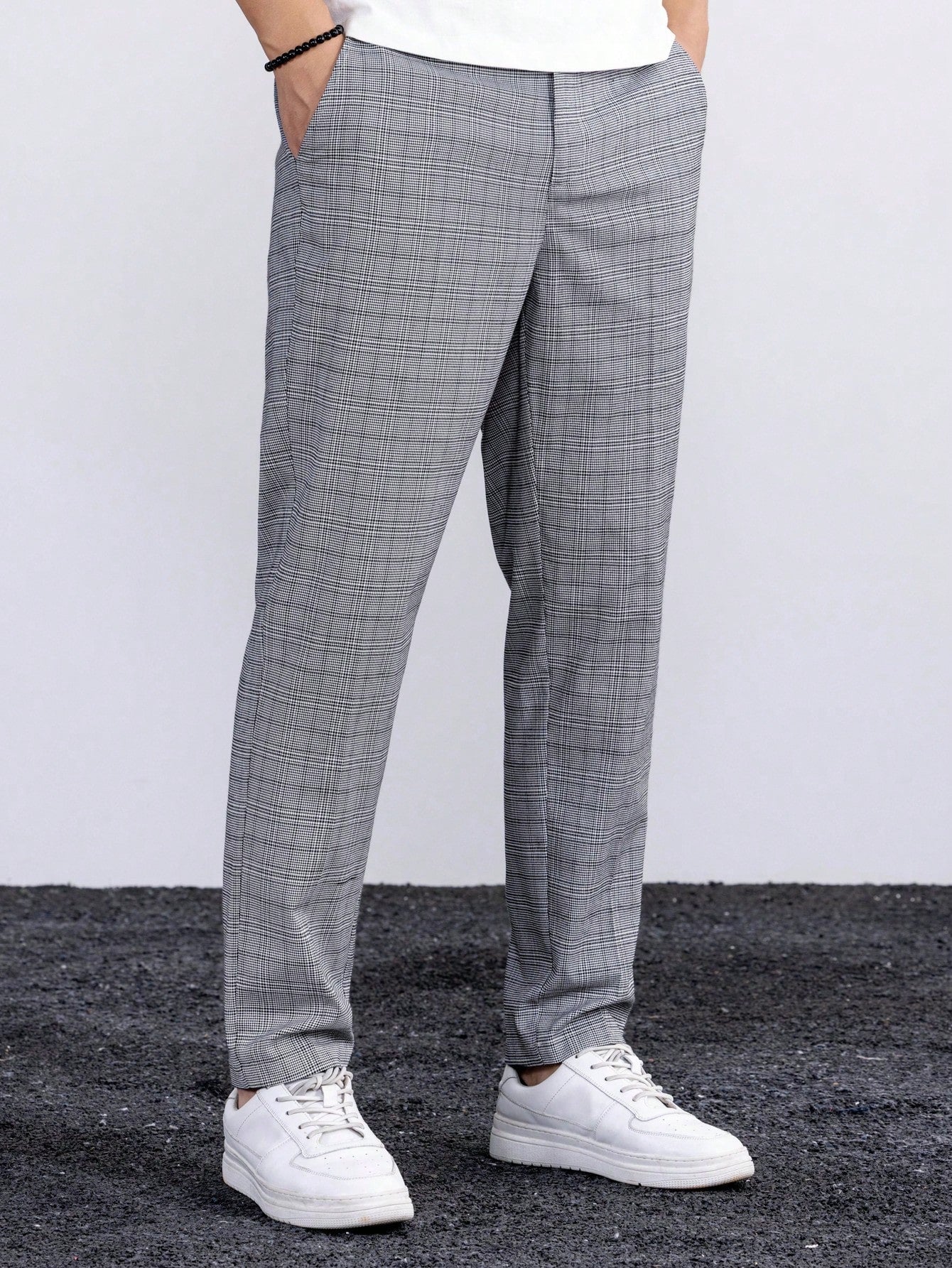 Manfinity Mode Men's Plaid Dress Pants