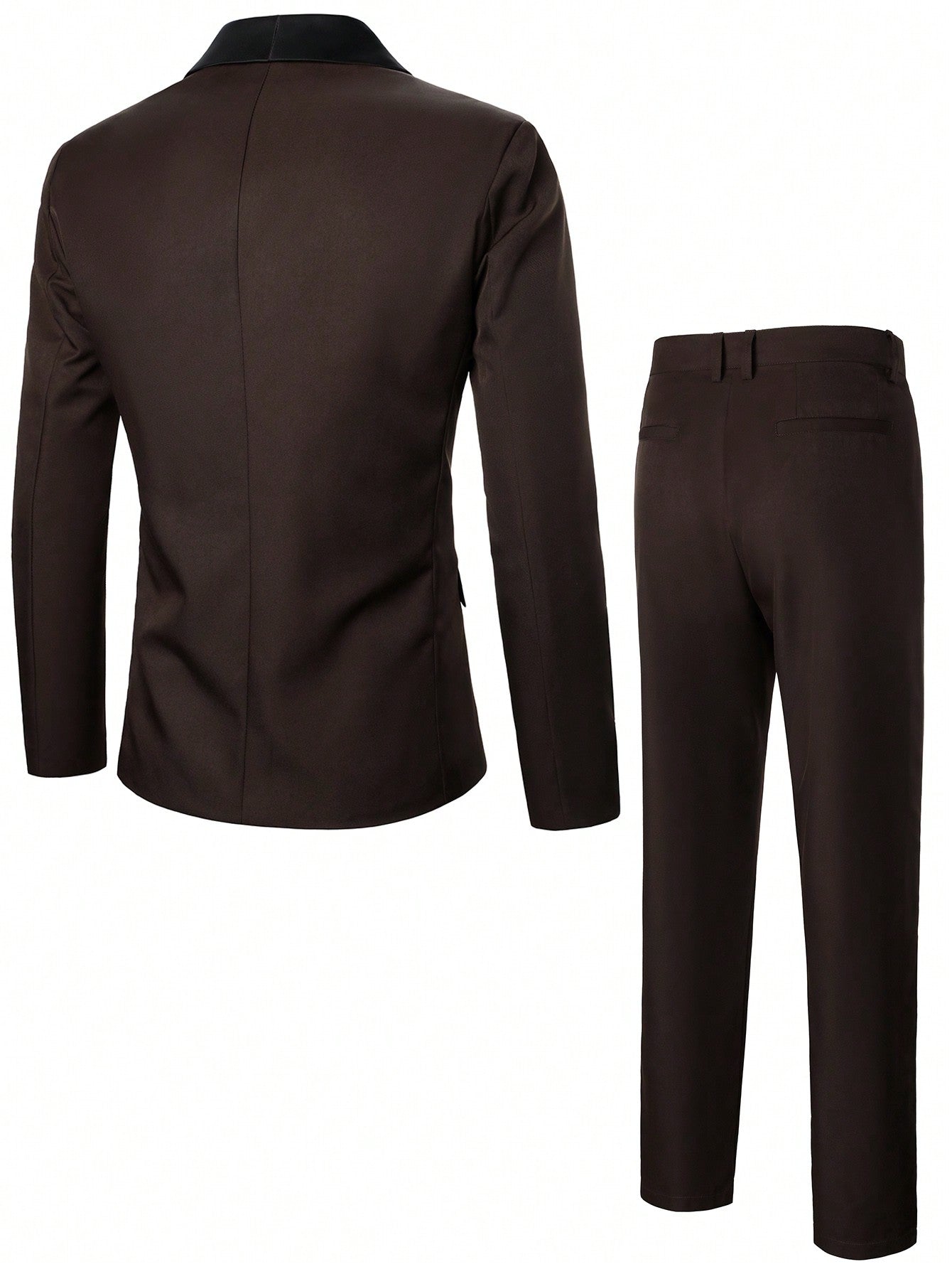 Manfinity Mode Men's Shawl Collar Suit Jacket And Trousers Set