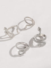 4pcs Snake Design Ring