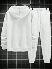 Manfinity Hypemode Men'S Letter Printed Hoodie And Sweatpants Set