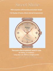 Fashionable Elegant Ladies' Waterproof Quartz Wrist Watch, Suitable For Daily Casual Wear