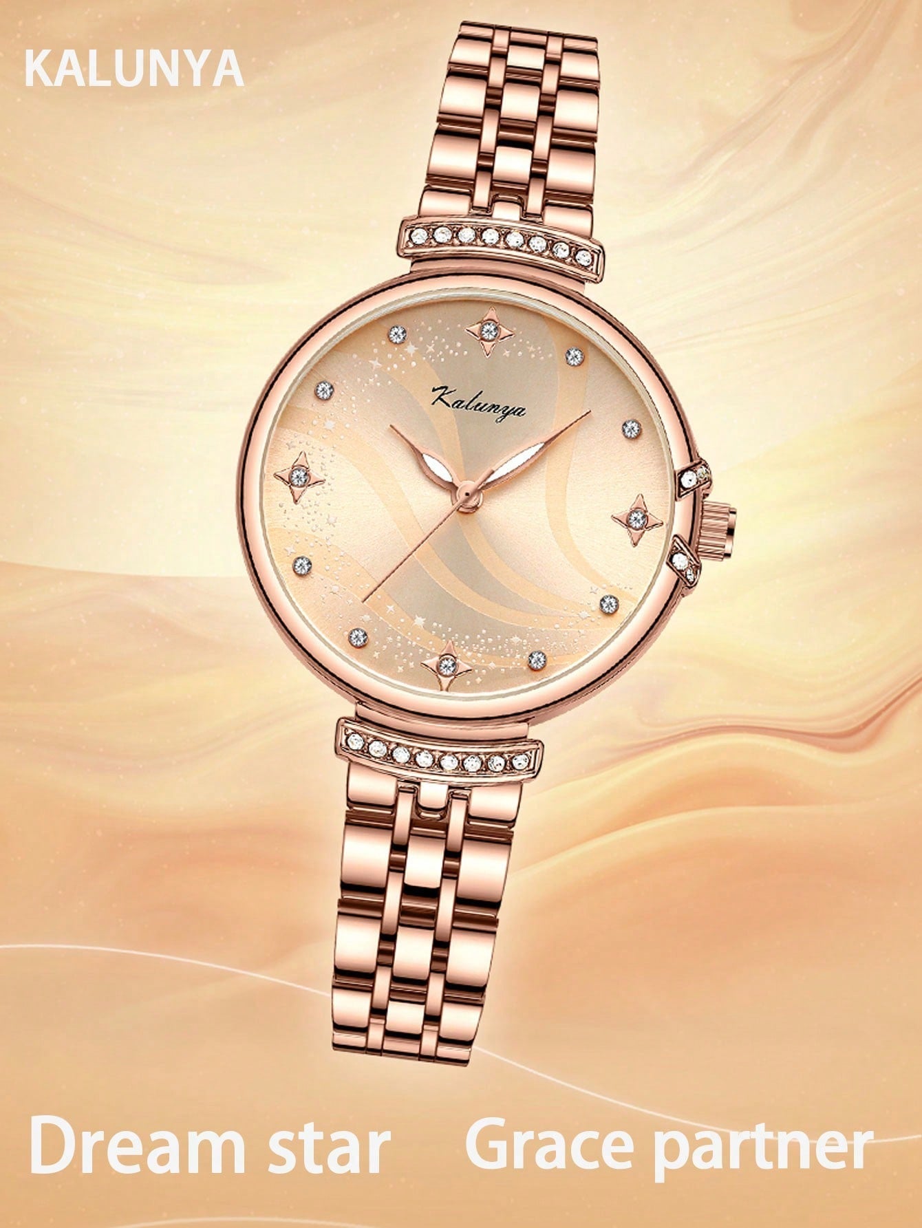 Fashionable Elegant Ladies' Waterproof Quartz Wrist Watch, Suitable For Daily Casual Wear