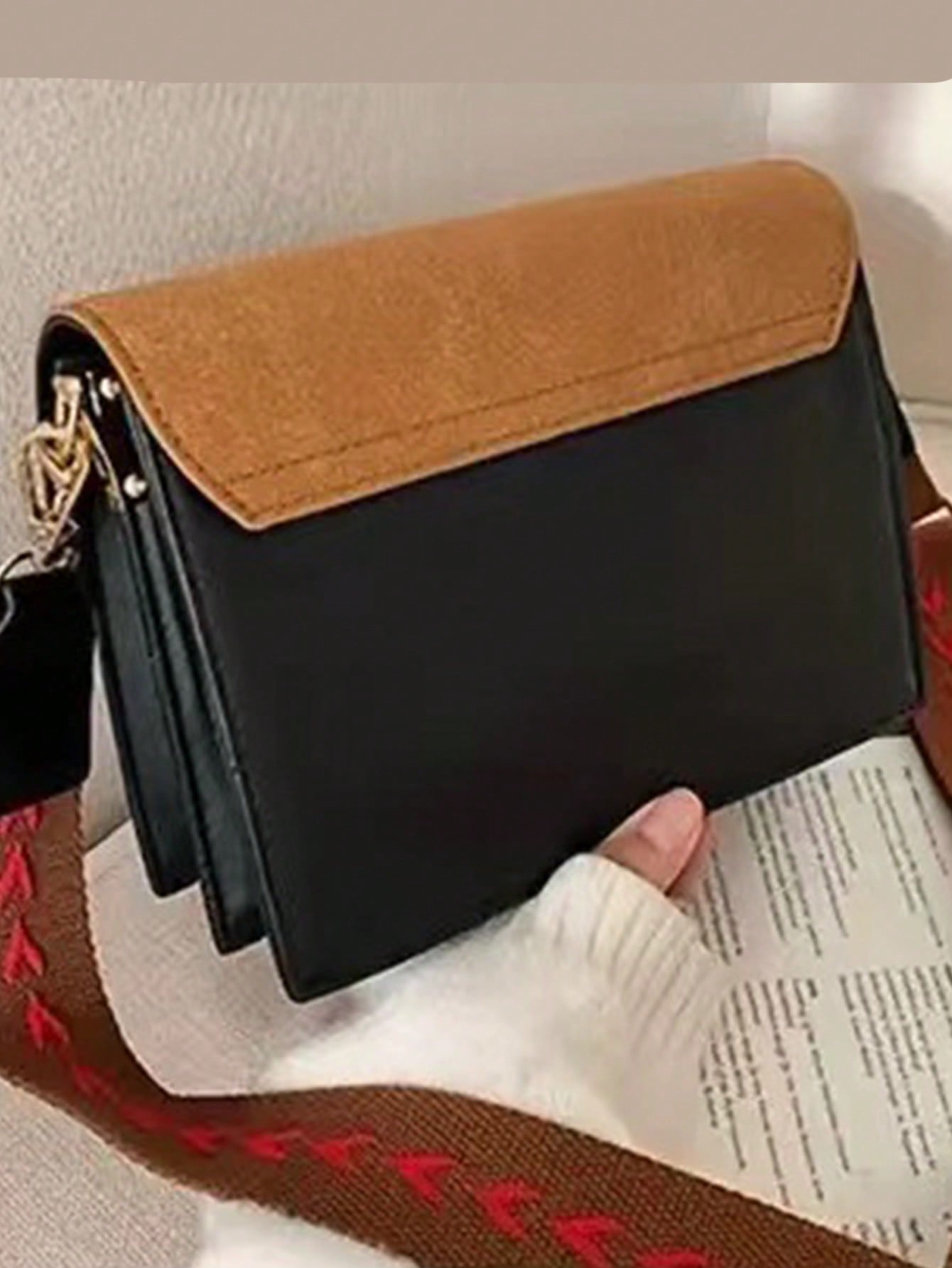 Trendy Flap Square Bag, Women's Fashion Pu Purse, Stylish Chain Decor Crossbody Bag