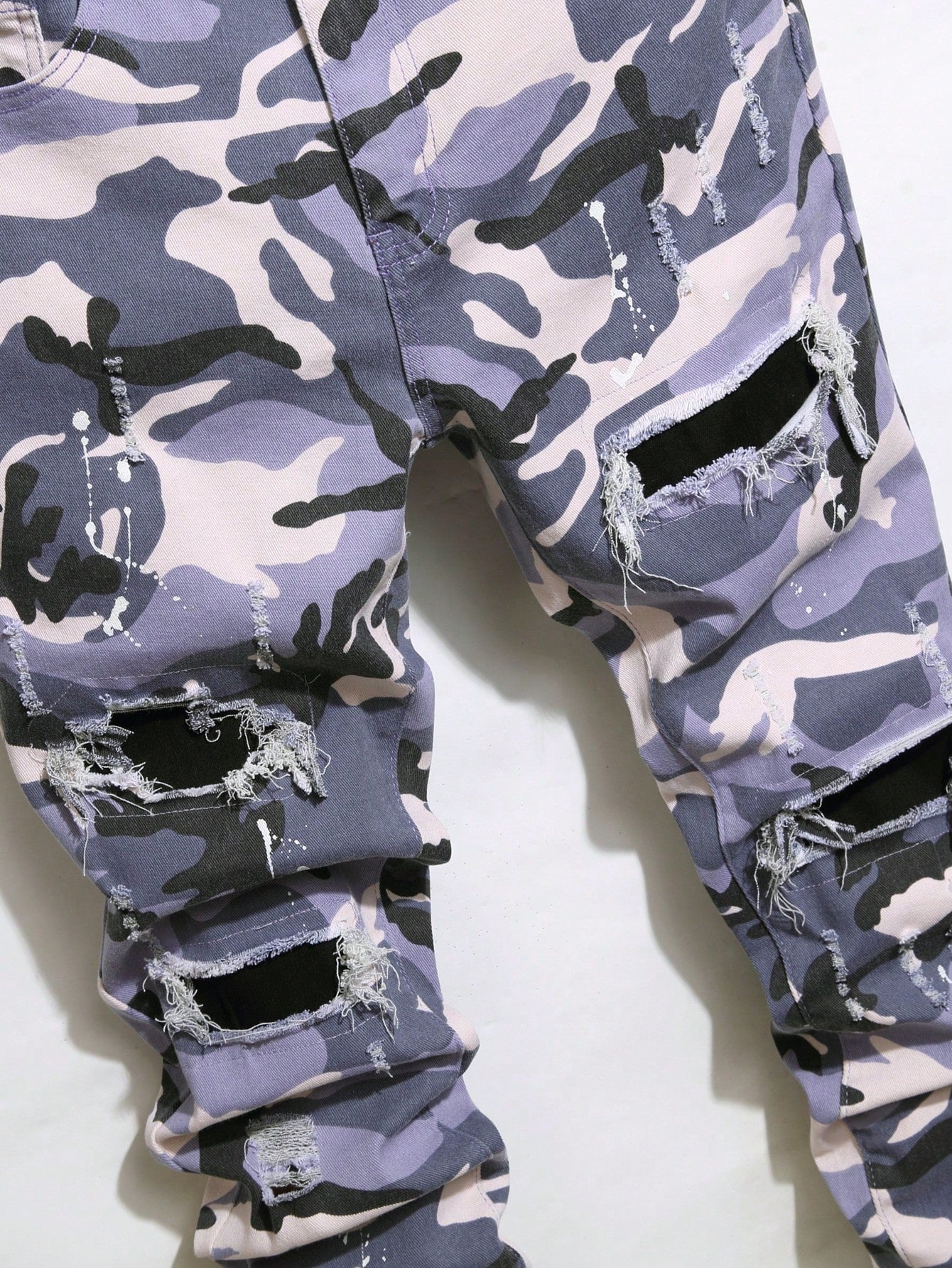 Manfinity EMRG Men'S Camouflage Ripped Jeans