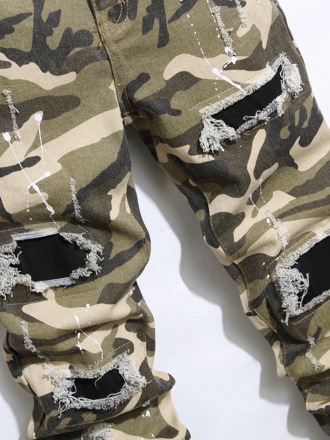 Manfinity EMRG Men'S Camouflage Ripped Jeans