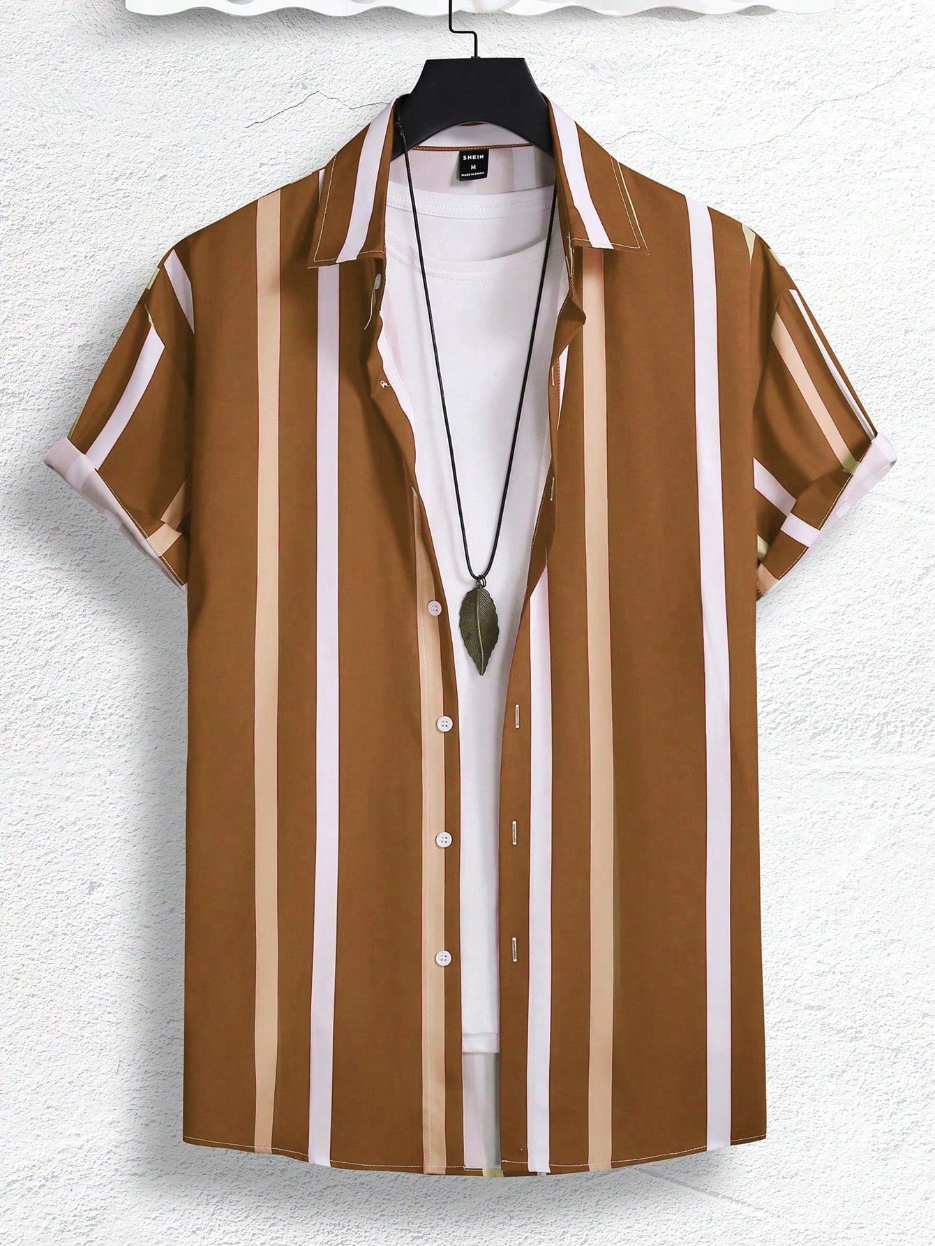 Manfinity Homme Men Striped Print Shirt