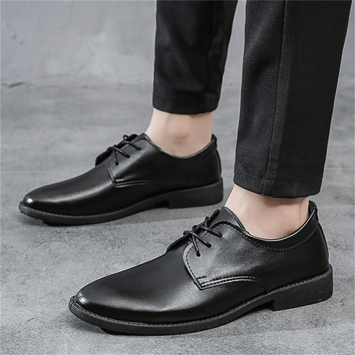 Men's Spring/Summer Pointed Toe Lace-Up Pu Leather Shoes For Formal/Business/Casual/Campus/Party