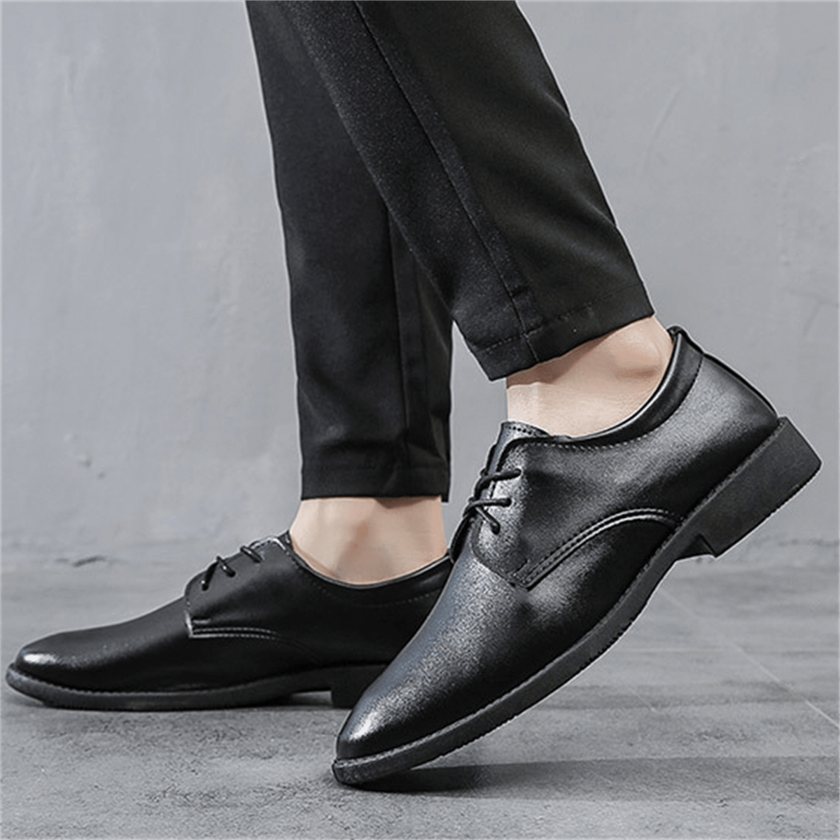 Men's Spring/Summer Pointed Toe Lace-Up Pu Leather Shoes For Formal/Business/Casual/Campus/Party