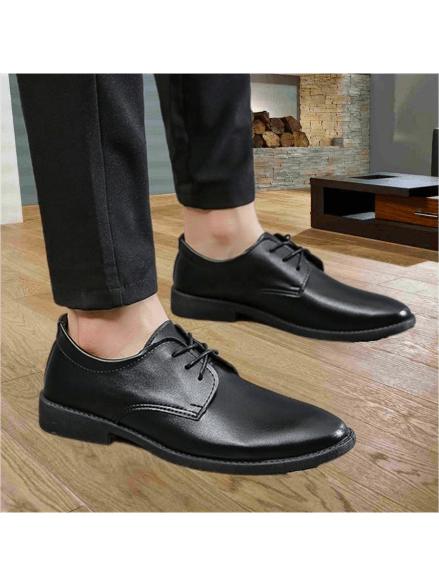 Men's Spring/Summer Pointed Toe Lace-Up Pu Leather Shoes For Formal/Business/Casual/Campus/Party