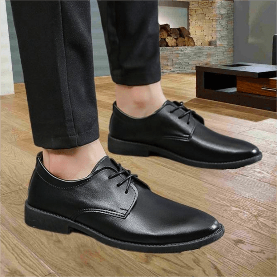 Men's Spring/Summer Pointed Toe Lace-Up Pu Leather Shoes For Formal/Business/Casual/Campus/Party