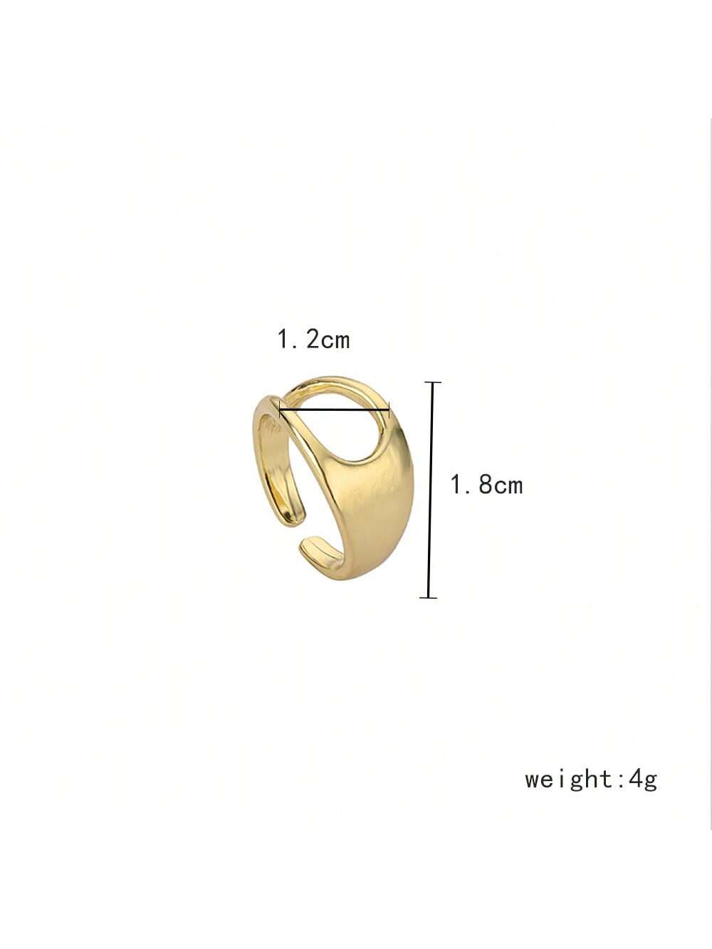 1pc Water Drop Shaped Ring Wrap Ring, Simple And Versatile Women'S Open Ring