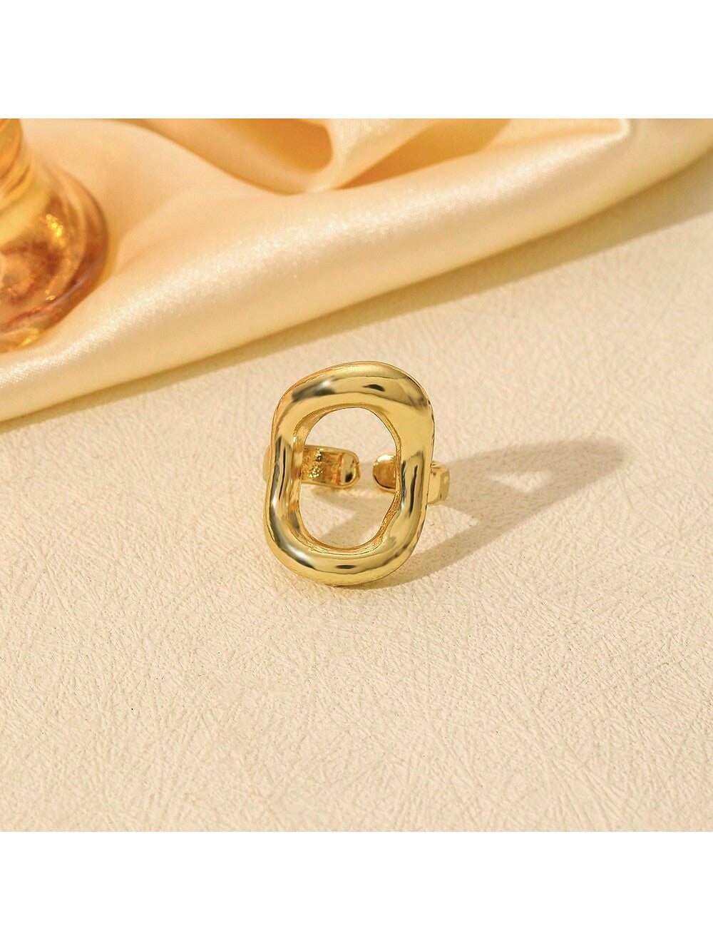 1pc Water Drop Shaped Ring Wrap Ring, Simple And Versatile Women'S Open Ring