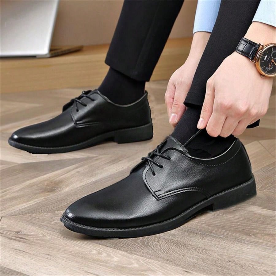 Men's Spring/Summer Pointed Toe Lace-Up Pu Leather Shoes For Formal/Business/Casual/Campus/Party