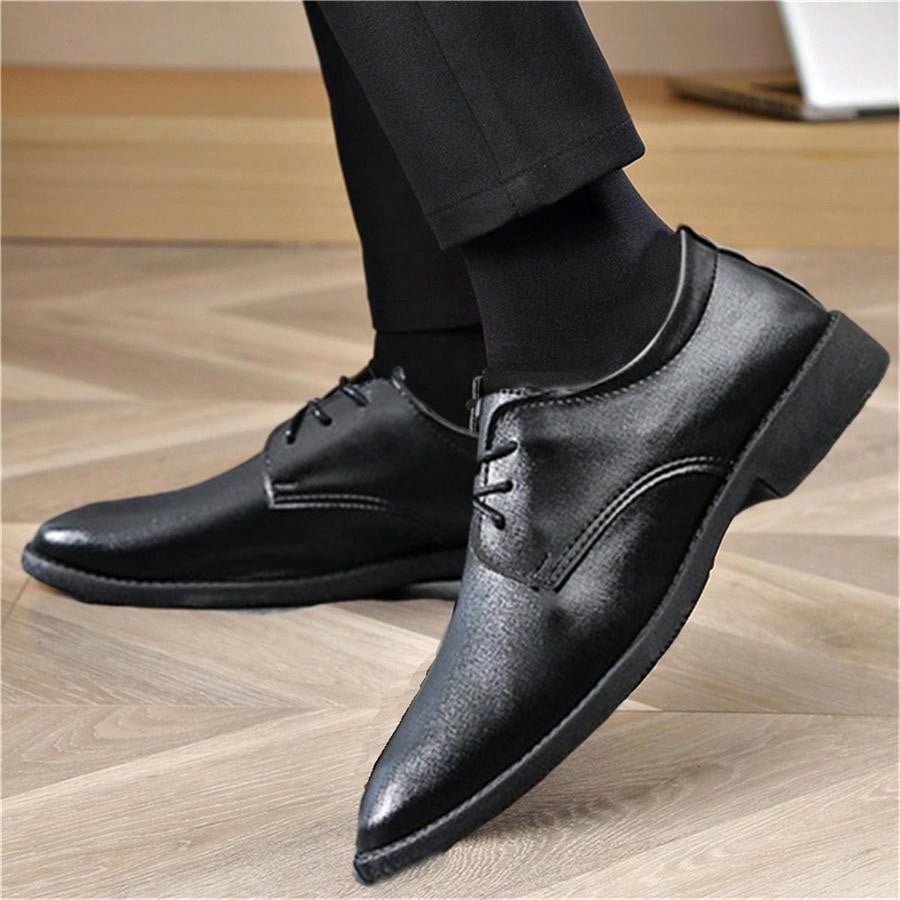 Men's Spring/Summer Pointed Toe Lace-Up Pu Leather Shoes For Formal/Business/Casual/Campus/Party