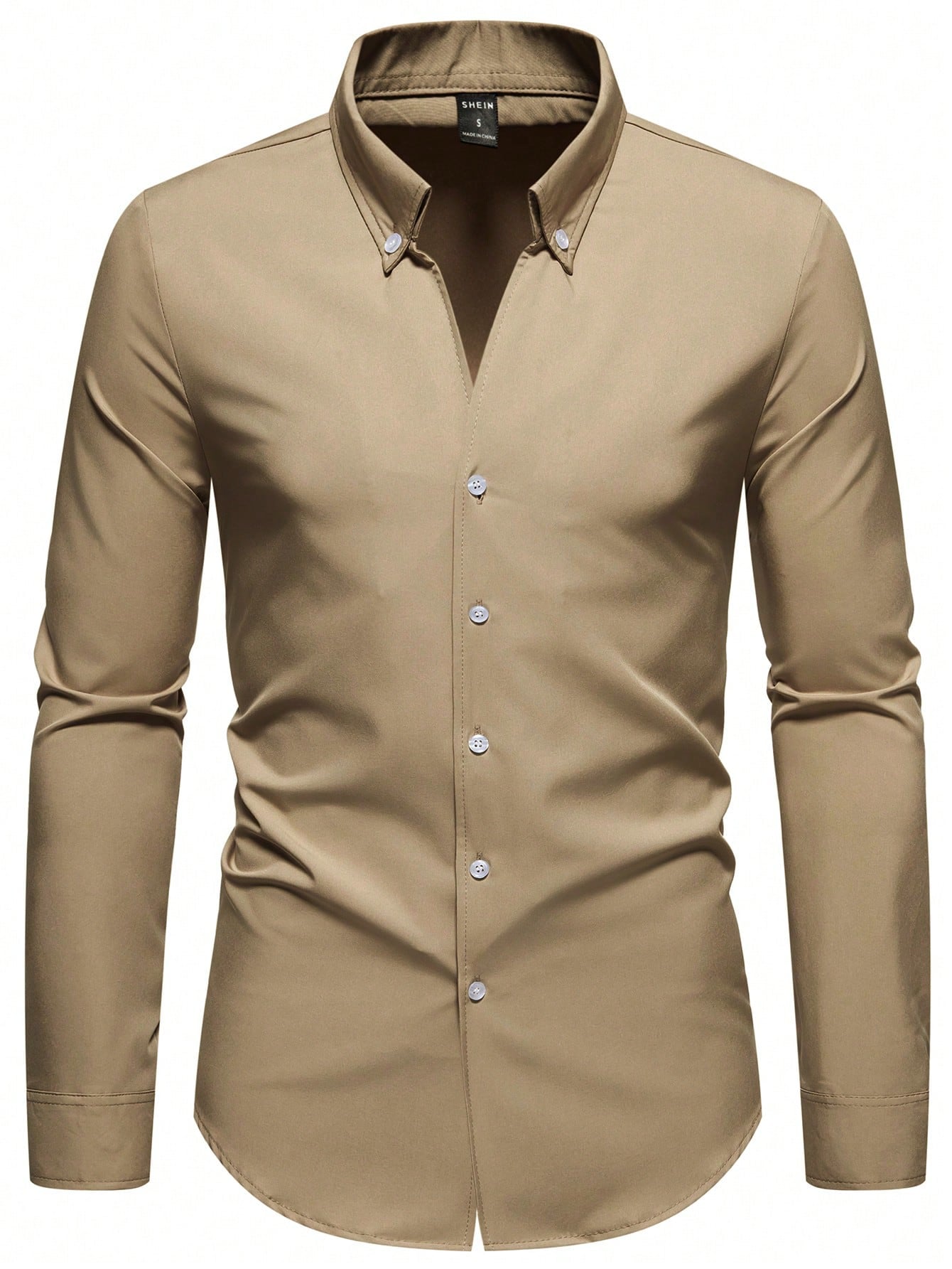 Manfinity Mode Men Solid Button Front Shirt