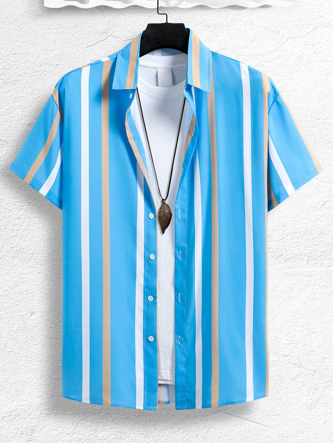 Manfinity Homme Men Striped Print Shirt