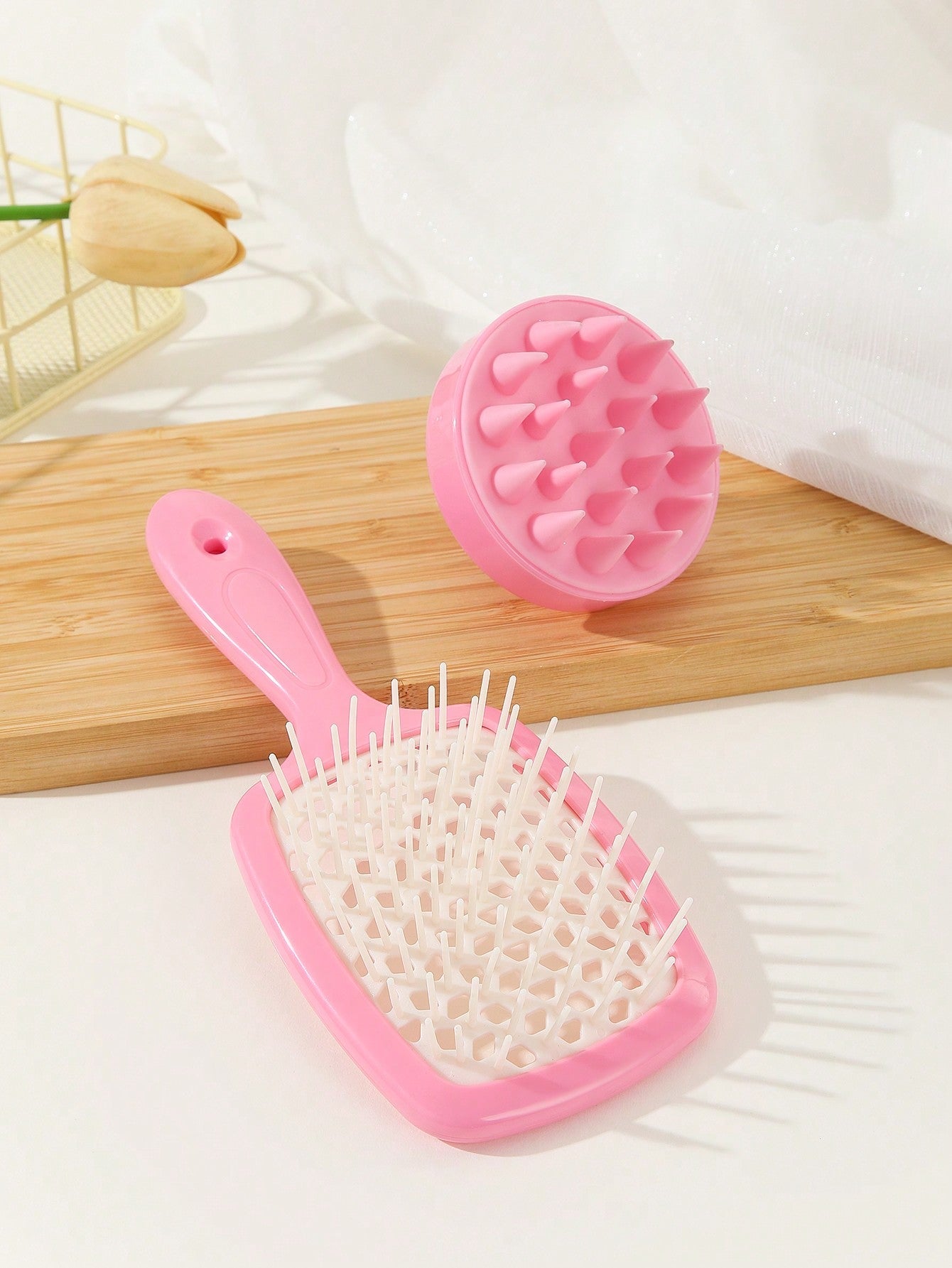 2PCS, 1Pc Shampoo Comb Scalp Massager, 2-In-1 Dry/Wet Hair Scalp Massager Shampoo Brush Scalp Care Brush For Scalp Care, Suitable For Men, Women, And Children, 1pc Hairdressing Massage Hair Drying Quick-Drying Comb Honeycomb Mesh Comb 1PC Purple Non-Knott