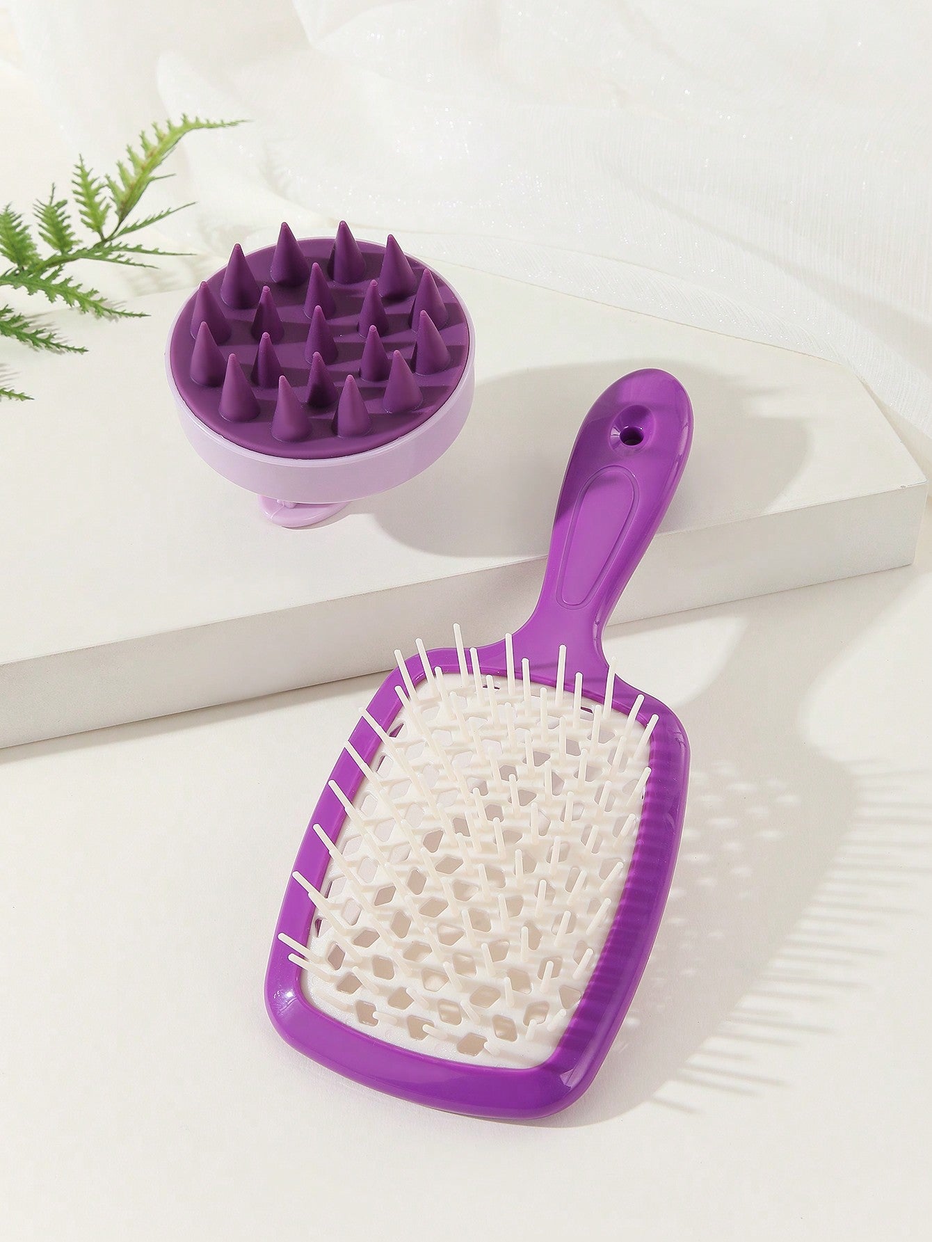 2PCS, 1Pc Shampoo Comb Scalp Massager, 2-In-1 Dry/Wet Hair Scalp Massager Shampoo Brush Scalp Care Brush For Scalp Care, Suitable For Men, Women, And Children, 1pc Hairdressing Massage Hair Drying Quick-Drying Comb Honeycomb Mesh Comb 1PC Purple Non-Knott