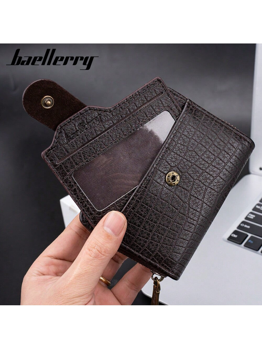 1 14 Card Slot Pu Leather Men'S Buckle Credit Card Storage Bag Unisex Id Bag Retro Zipper Card Holder Coin Purse