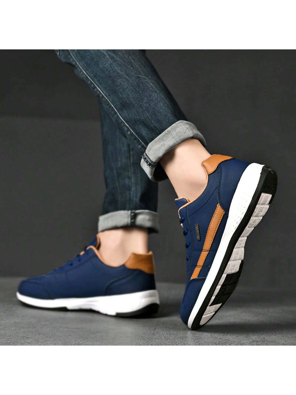 Men'S Fashionable Breathable Sneakers With Comfortable Soft Sole, Versatile Sports Shoes