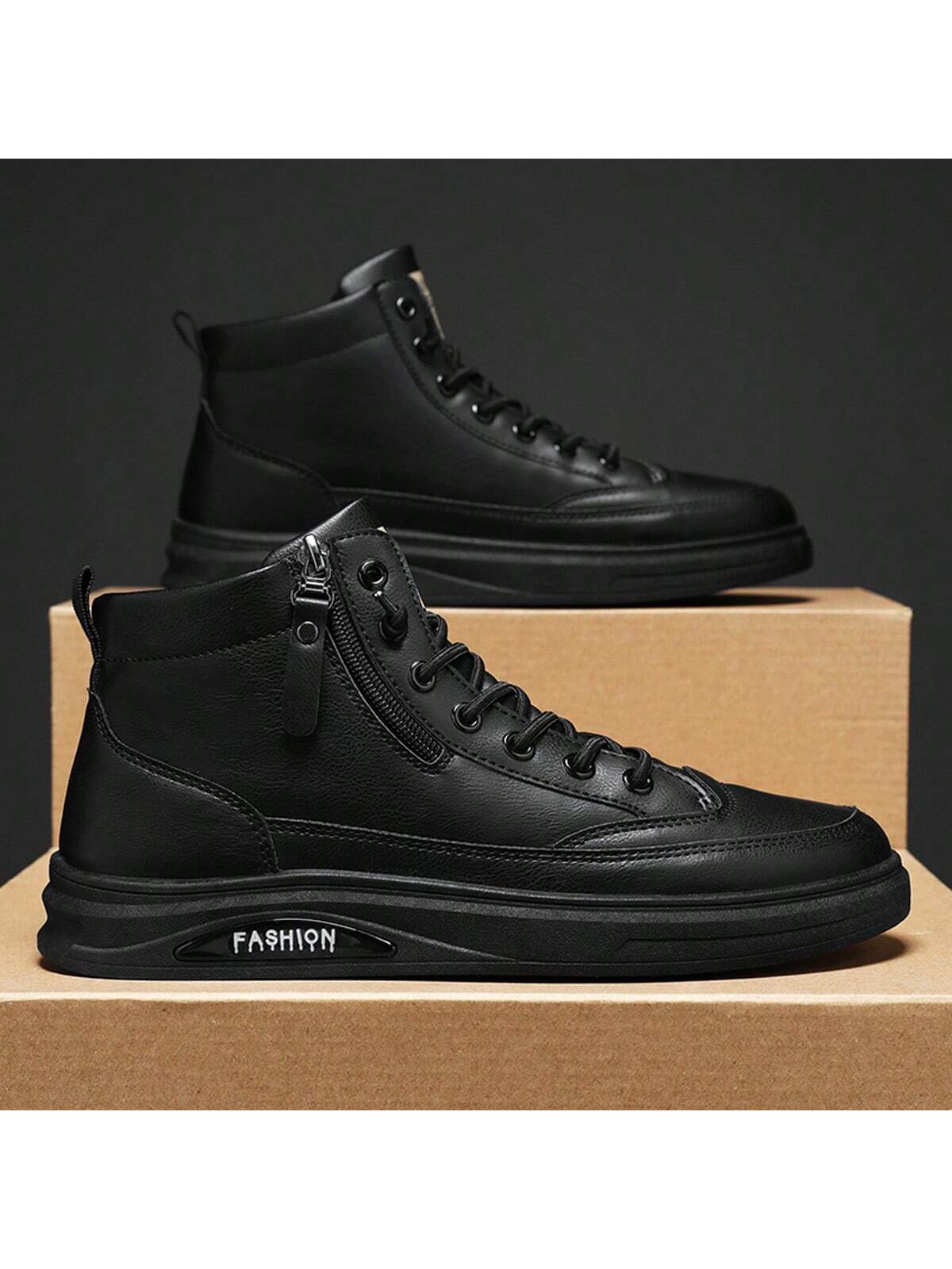 Men'S Boots British Style Casual High-Top Sneakers Trendy And Fashionable Ankle Boots Winter New Arrival