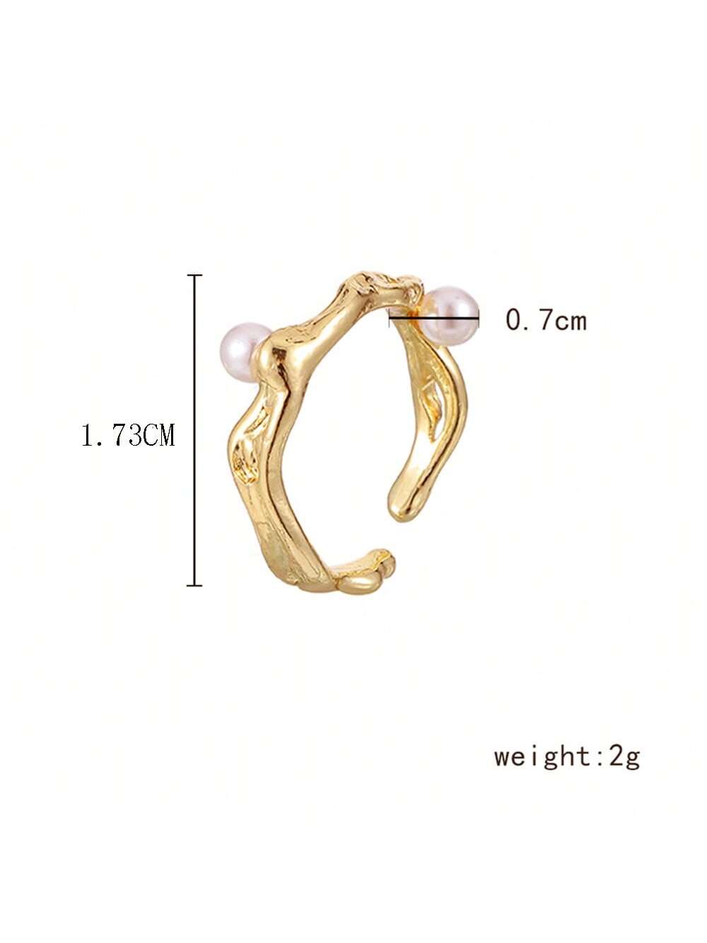 1pc Water Drop Shaped Ring Wrap Ring, Simple And Versatile Women'S Open Ring