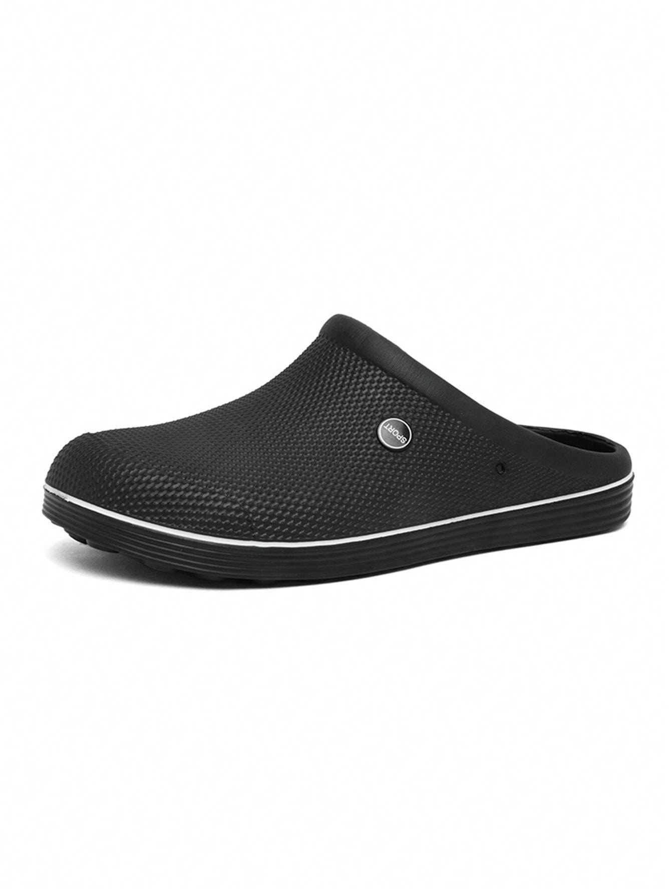 Men'S Simple Casual Flat Clogs With Closed Toe