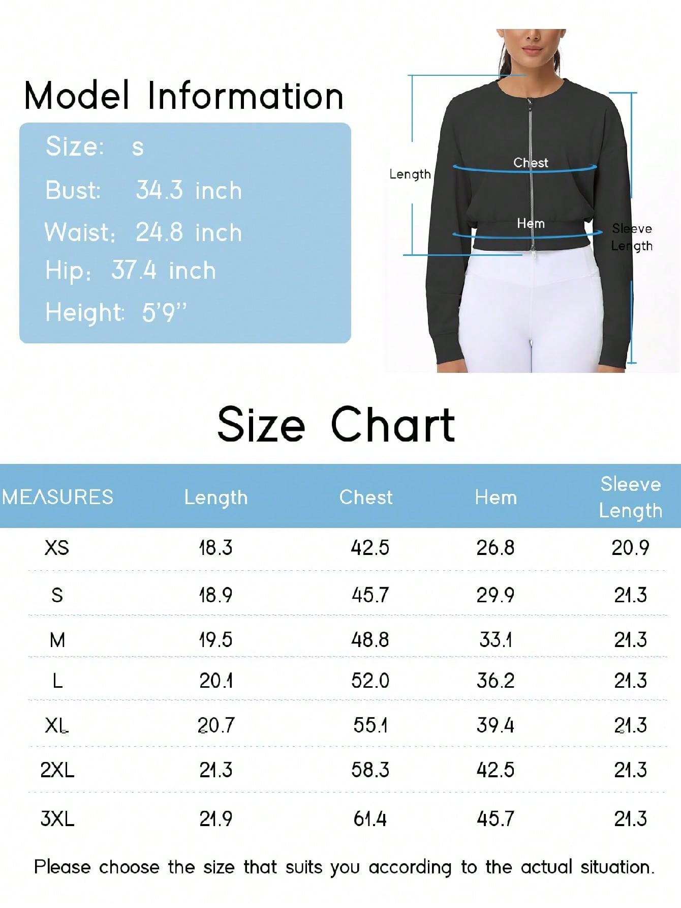 GEMCHO Women's Cropped Jackets Full Zip Long Sleeve Ribbed Workout Sweatshirts Lightweight Casual Tops