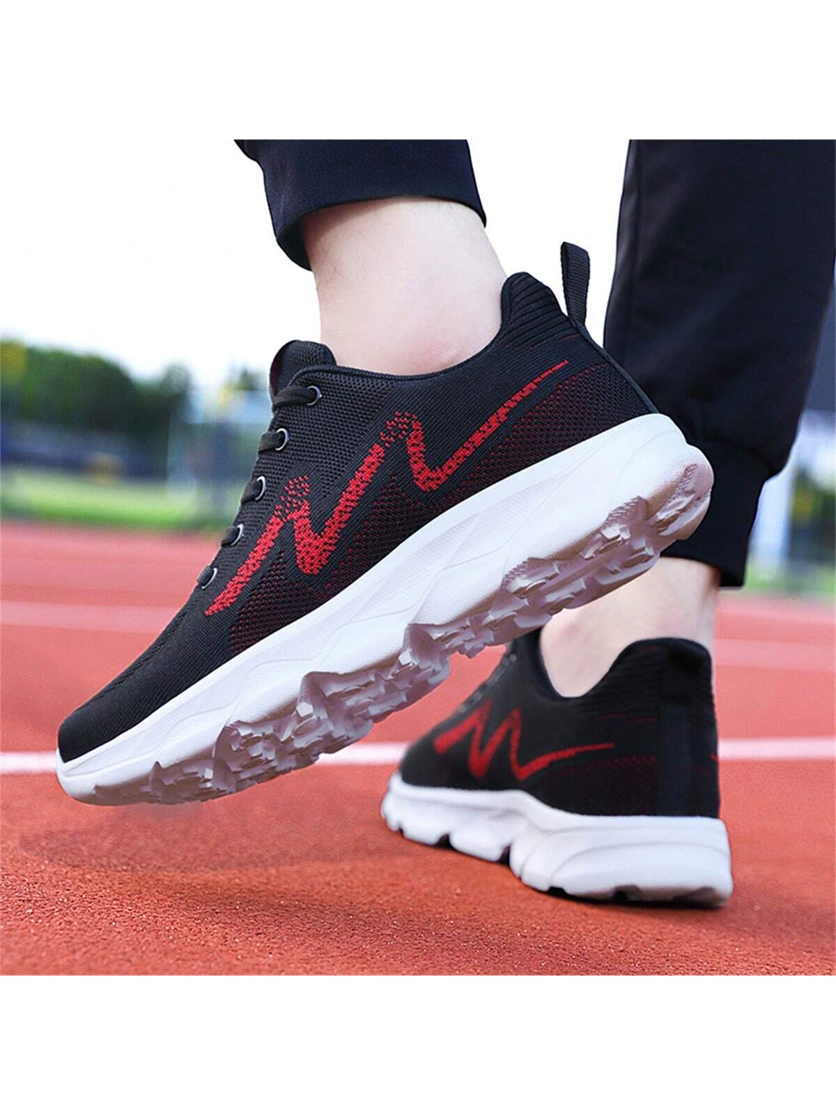 2023 New Arrivals Wholesale Men'S Plus Size Sport Shoes, Breathable Mesh Fashionable Thick-Soled Couples Running Shoes Suitable For Road Running, On Sale