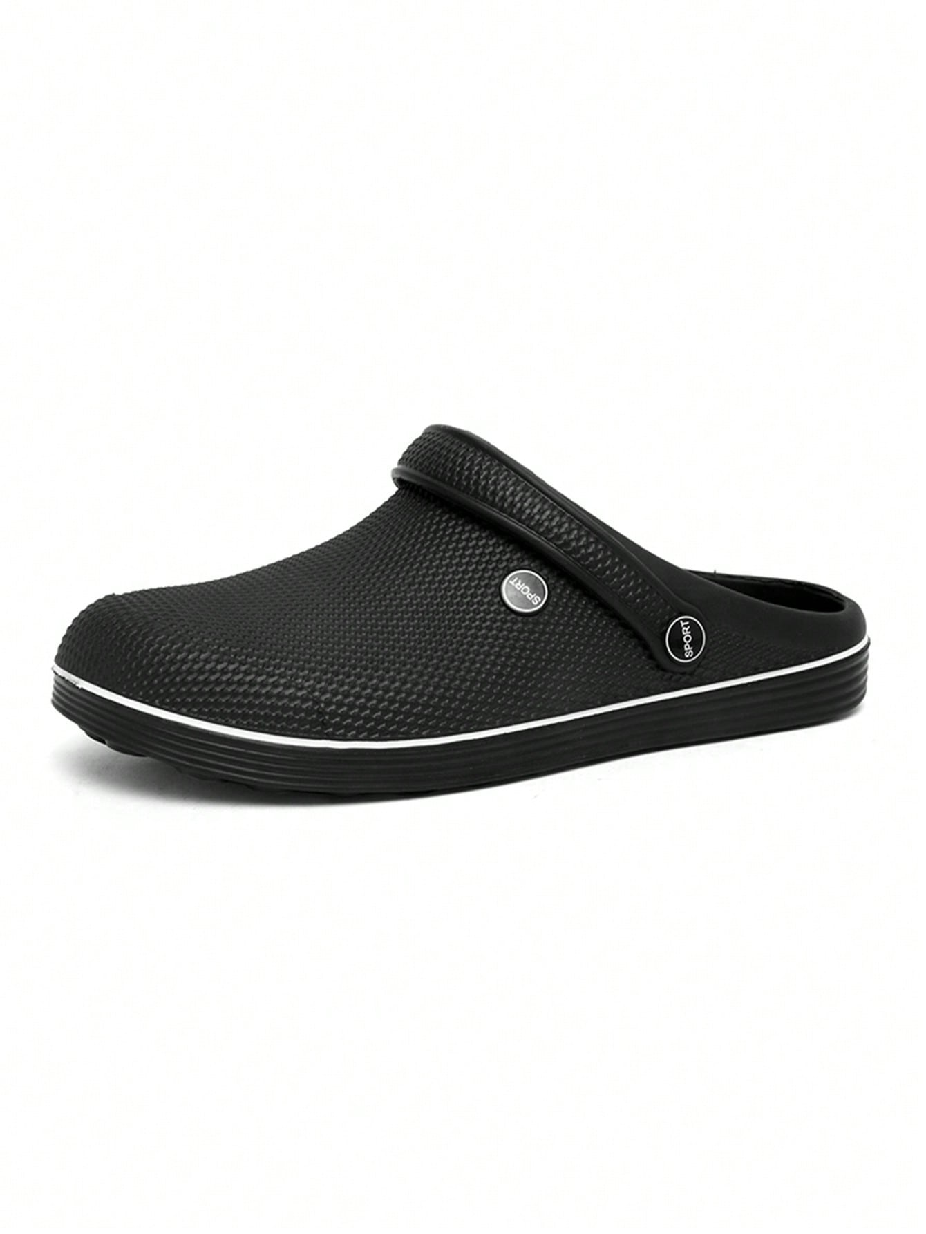 Men'S Simple Casual Flat Clogs With Closed Toe