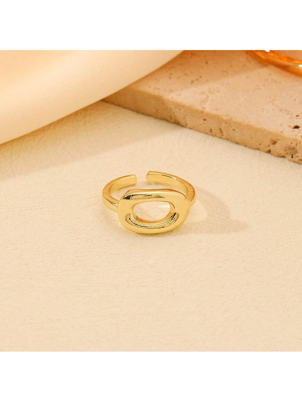 1pc Water Drop Shaped Ring Wrap Ring, Simple And Versatile Women'S Open Ring