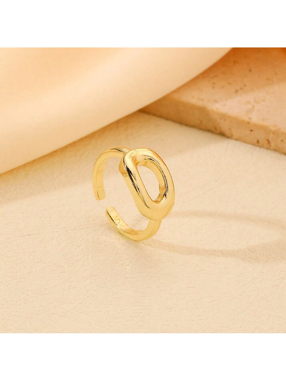 1pc Water Drop Shaped Ring Wrap Ring, Simple And Versatile Women'S Open Ring