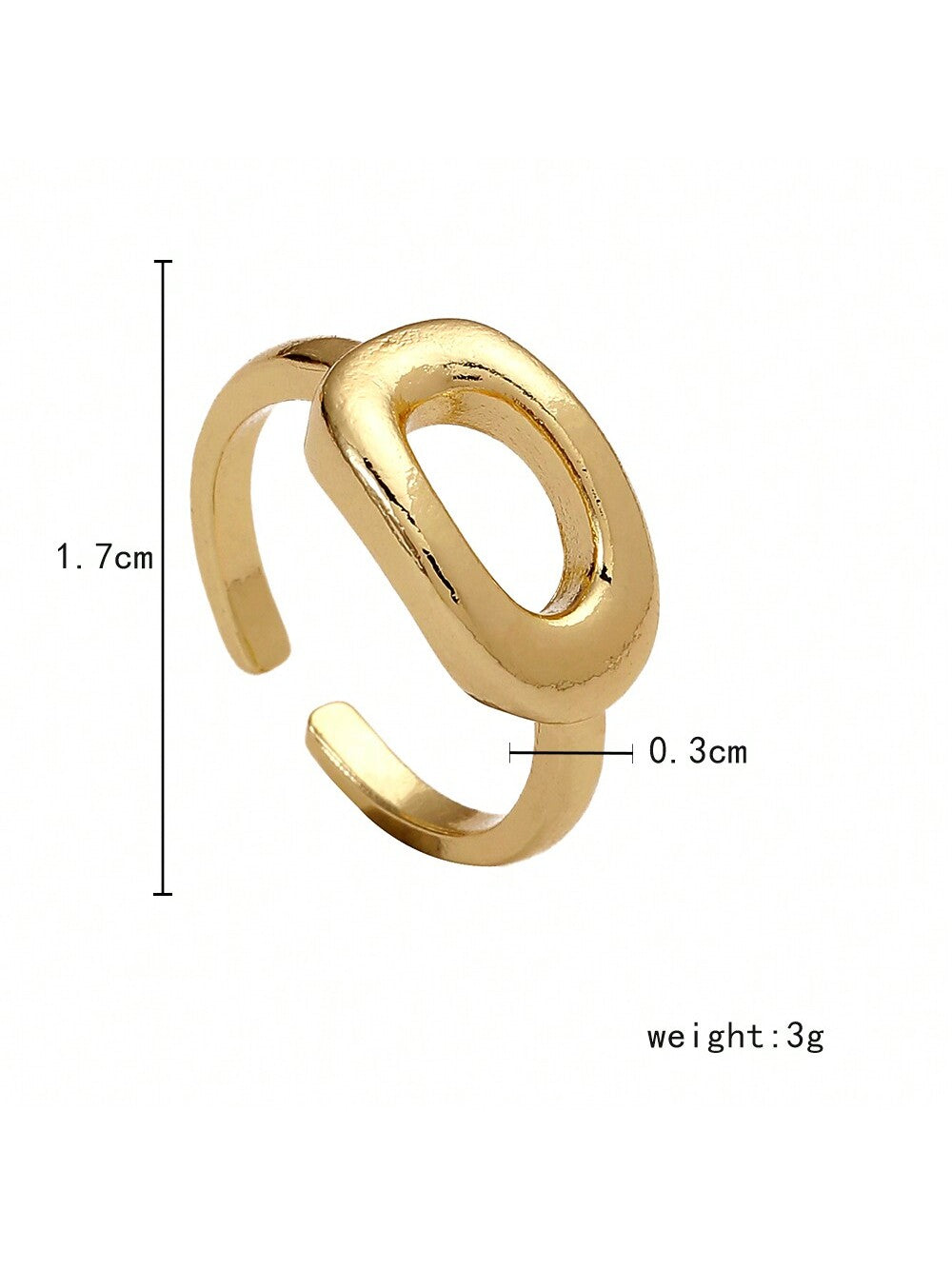 1pc Water Drop Shaped Ring Wrap Ring, Simple And Versatile Women'S Open Ring