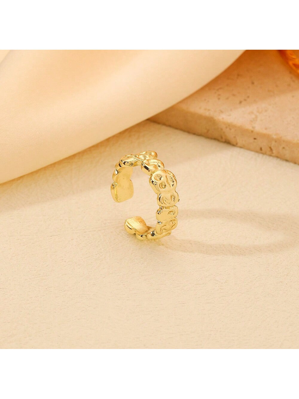 1pc Water Drop Shaped Ring Wrap Ring, Simple And Versatile Women'S Open Ring