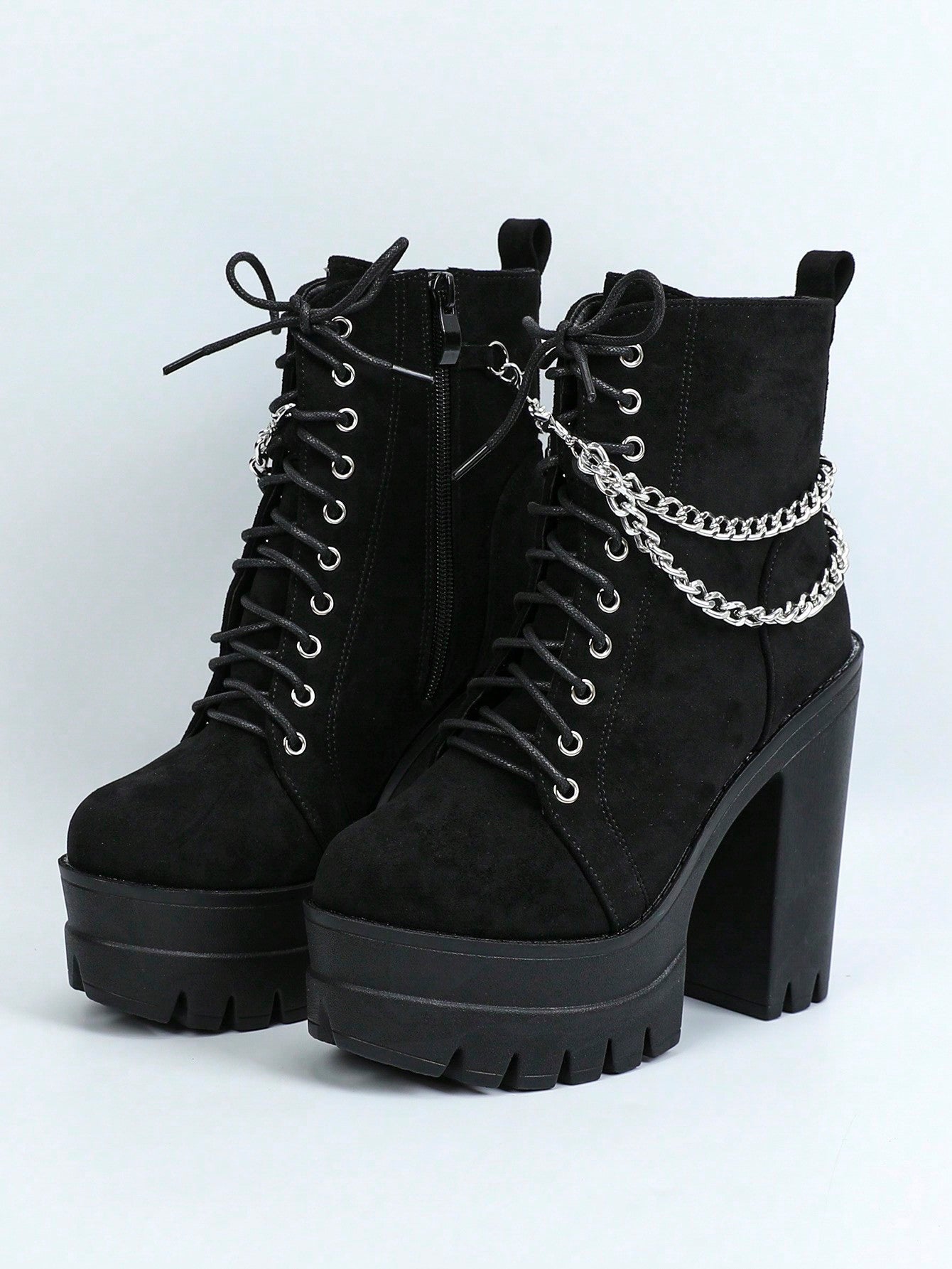 Women's Ankle Boots & Short Boots Fashionable High Heel Chain & Platform & Chunky Boots