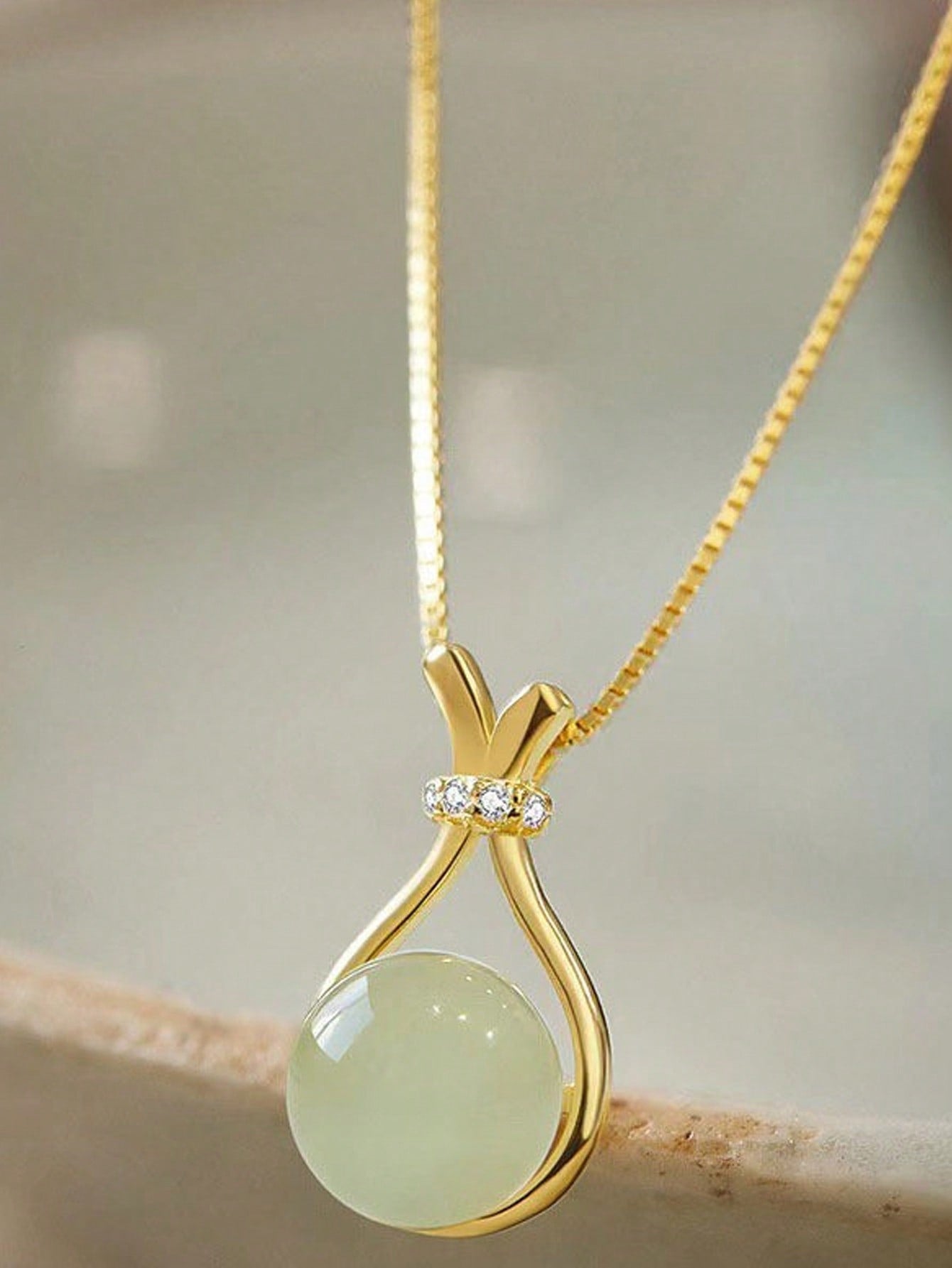 Elegant Teardrop Shape Lucky Bag Pendant Necklace