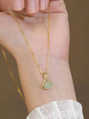 Elegant Teardrop Shape Lucky Bag Pendant Necklace