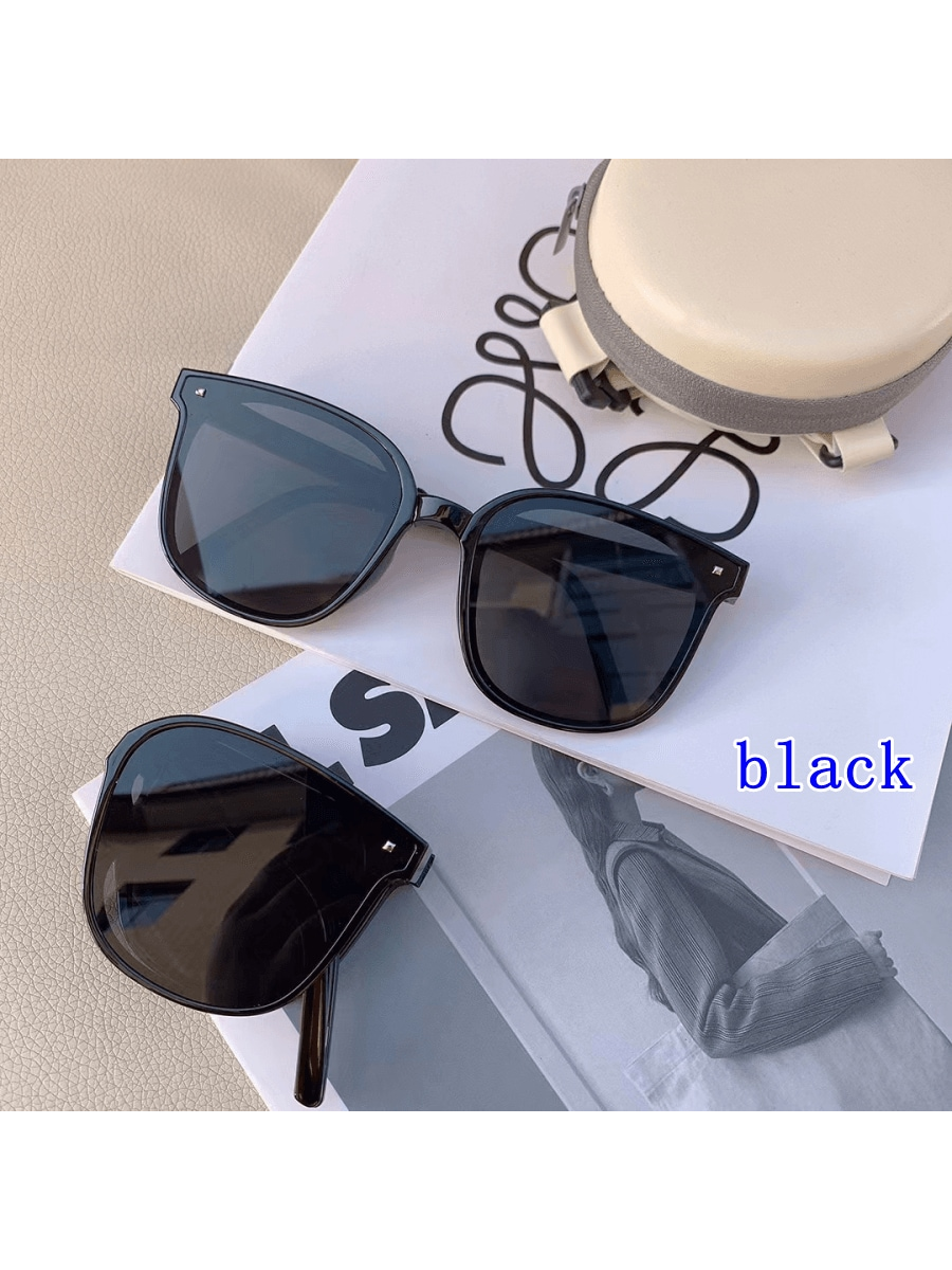 1pc New Design Foldable Uv Protection Sunglasses With Glasses Storage Box, Convenient To Carry For Men And Women