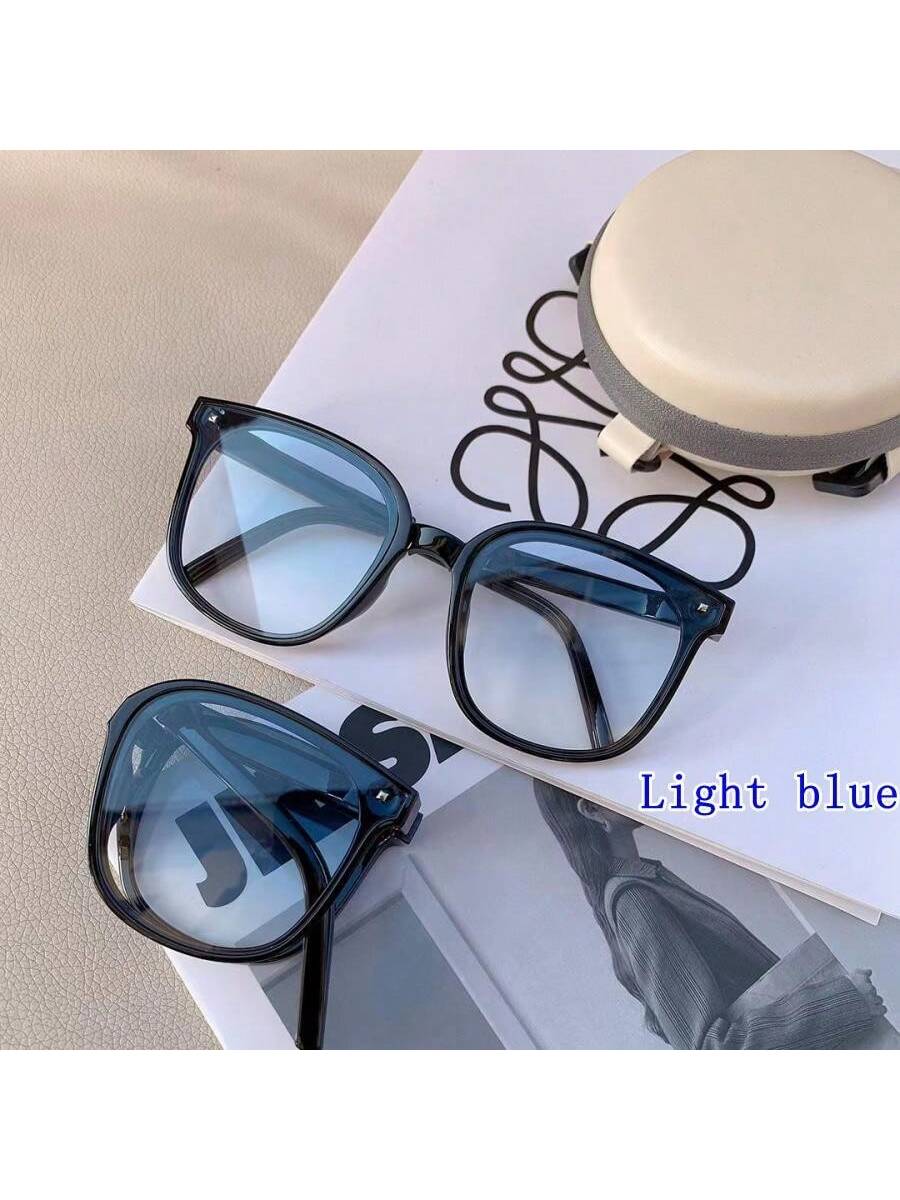 1pc New Design Foldable Uv Protection Sunglasses With Glasses Storage Box, Convenient To Carry For Men And Women