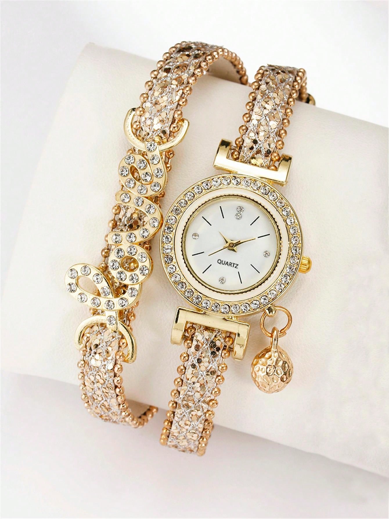 1pc Women'S Personalized Fashion Quartz Watch + Jewelry Set